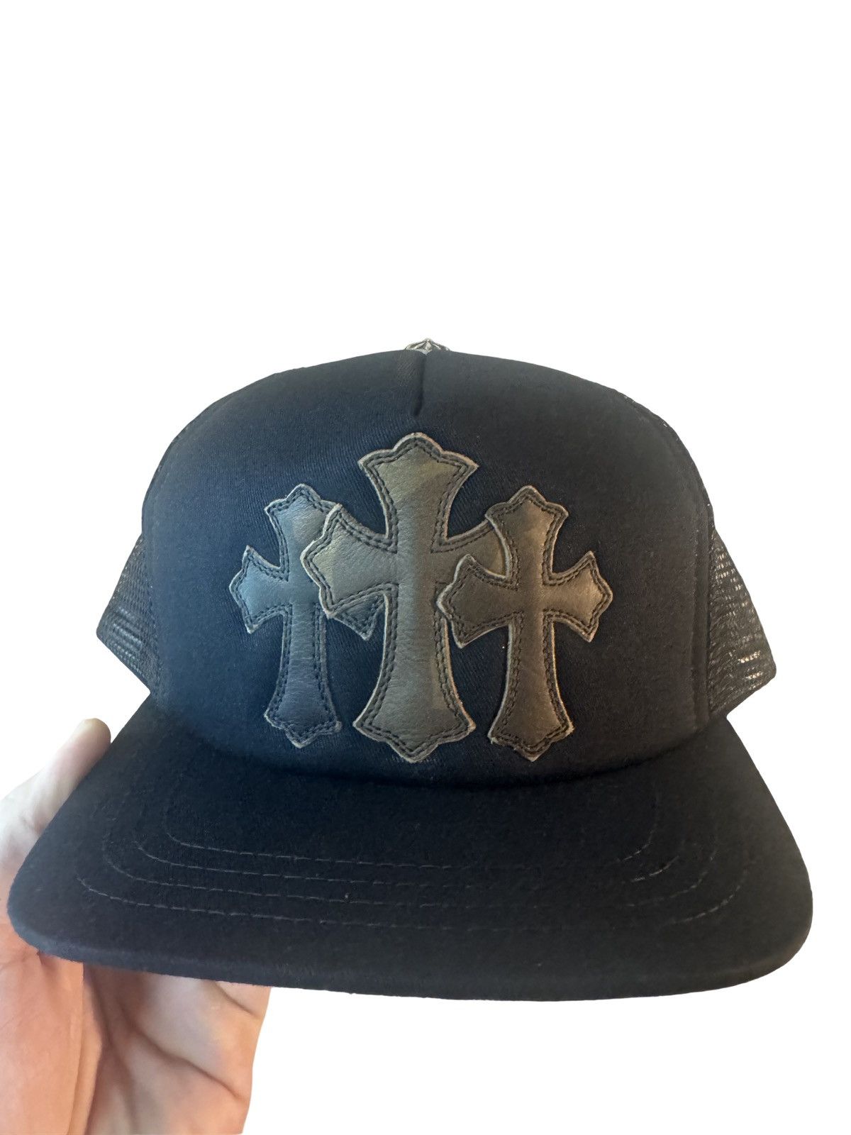 Chrome Hearts Chrome heart leather cross hat camo Size ONE SIZE - 4 Thumbnail