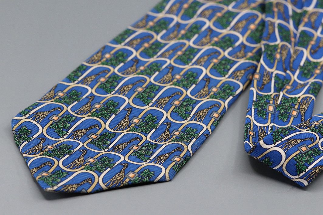 Other Giraffe Jungle Pattern Tie – 100% Silk, Made in Germany Size ONE SIZE - 10 Thumbnail
