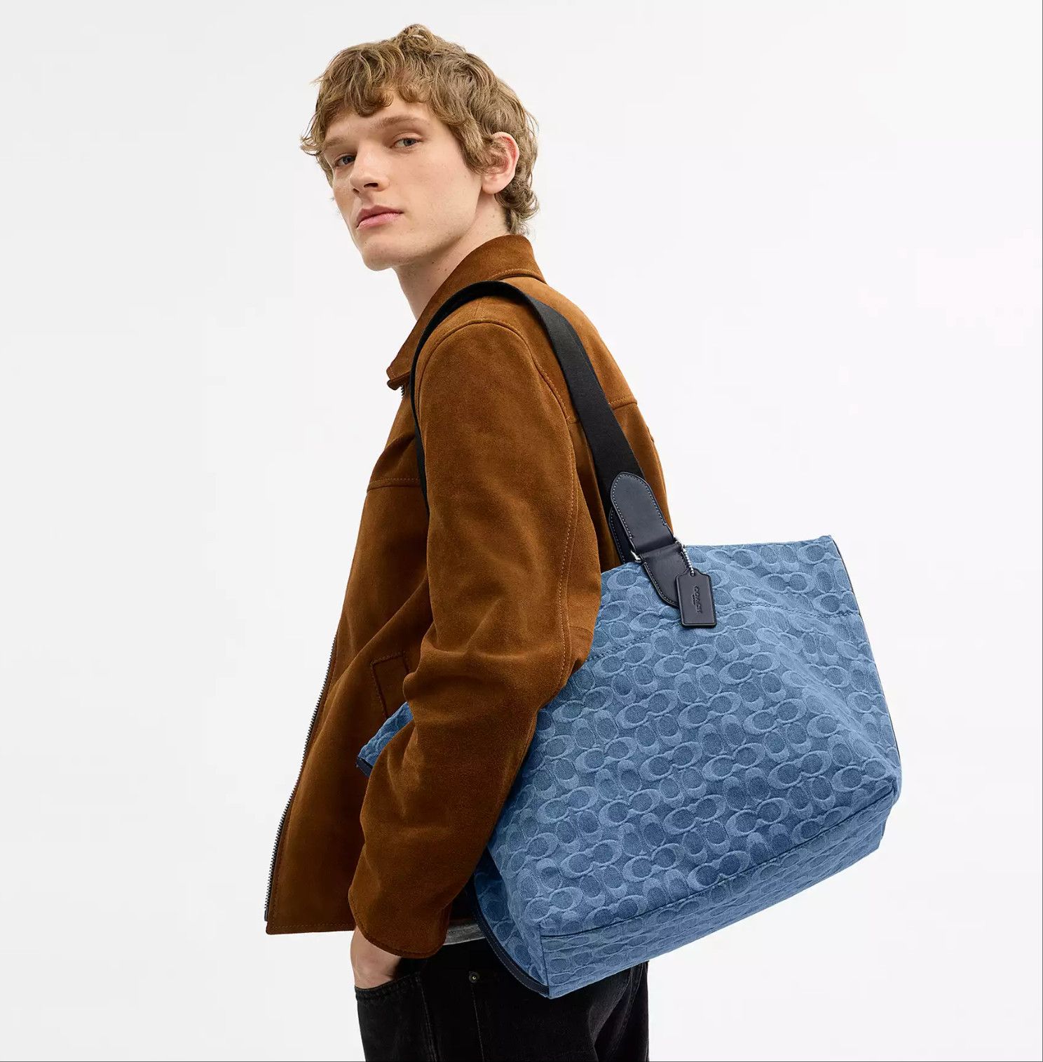 Coach Small Tour Tote Bag In Signature Denim CDF24 Size ONE SIZE - 6 Thumbnail