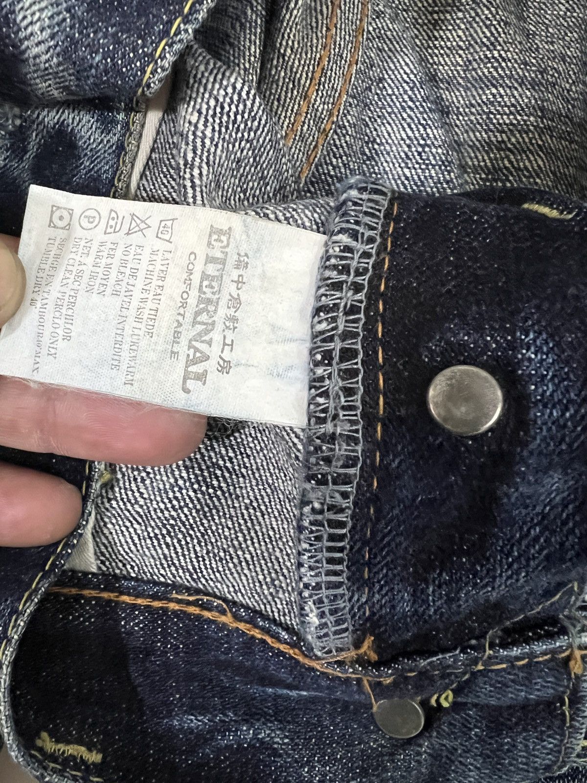 Eternal Pivk💥Eternal Japan Distressed Lowrise Denim Jeans 33x33 Size 33" - 13 Thumbnail