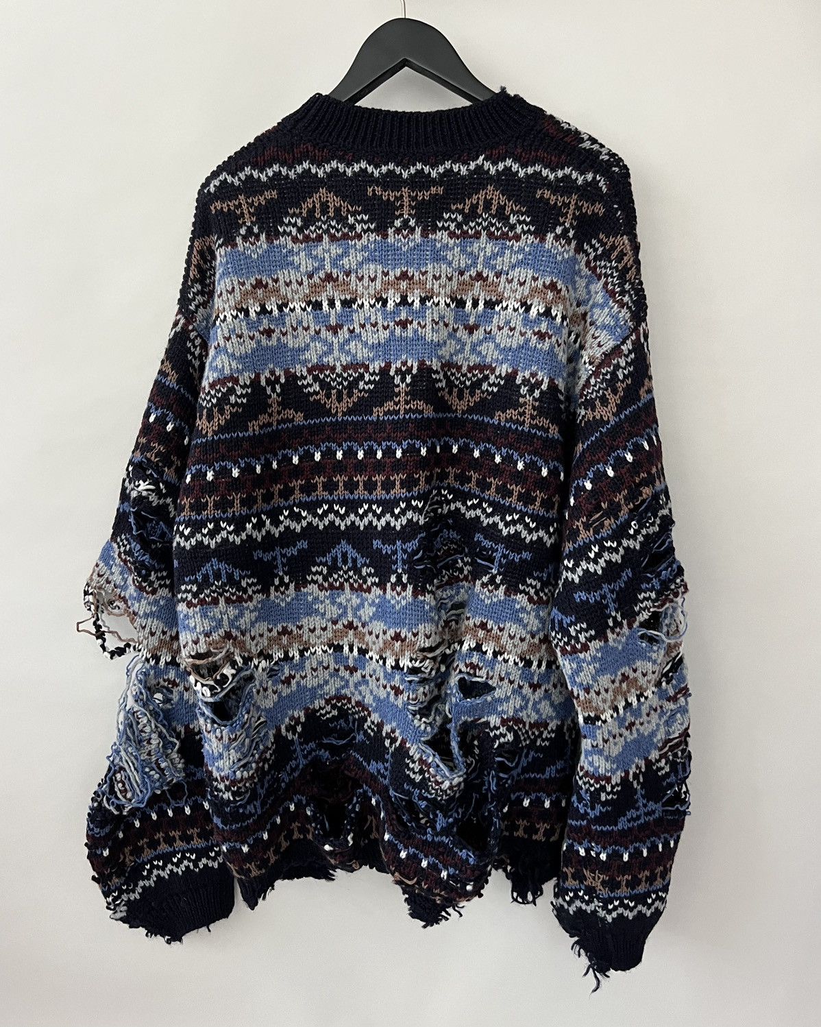Balenciaga Balenciaga “Afterworld” Destroyed Wool Sweater Size US M / EU 48-50 / 2 - 2 Thumbnail