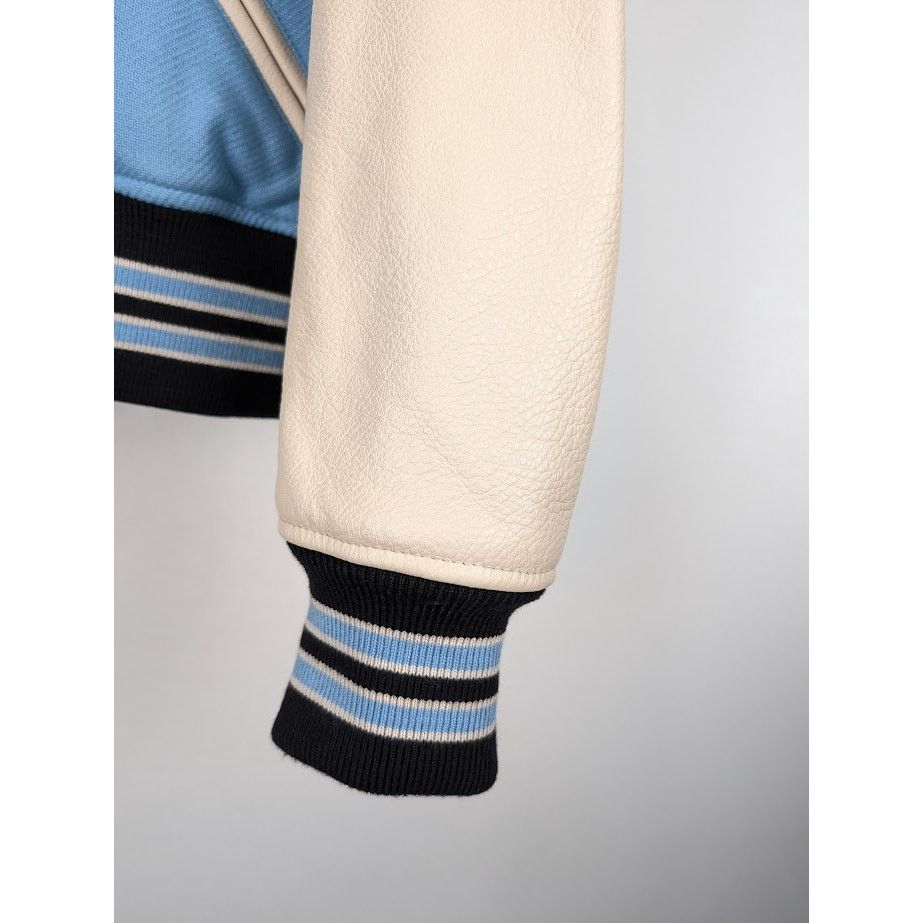 Amiri o1rshd1 Oversized Stars Varsity Jacket in Air Blue Size US L / EU 52-54 / 3 - 7 Thumbnail