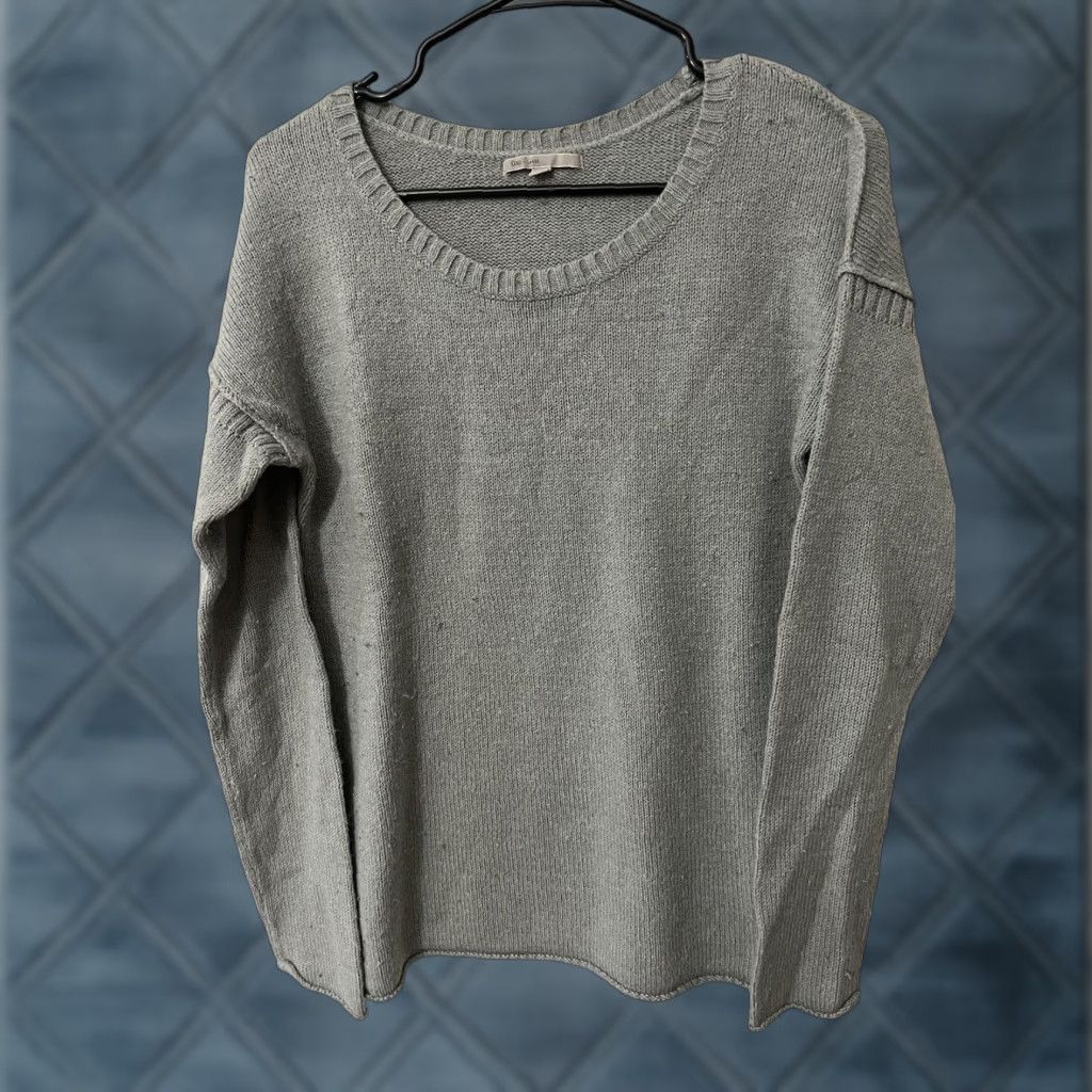 Gap GAP Womens Crew Neck Pullover Knit Sweater Long Sleeve Large Gray (L) Classic, Casual Pullover Shirt Womens Size L / US 10 / IT 46 - 1 Thumbnail
