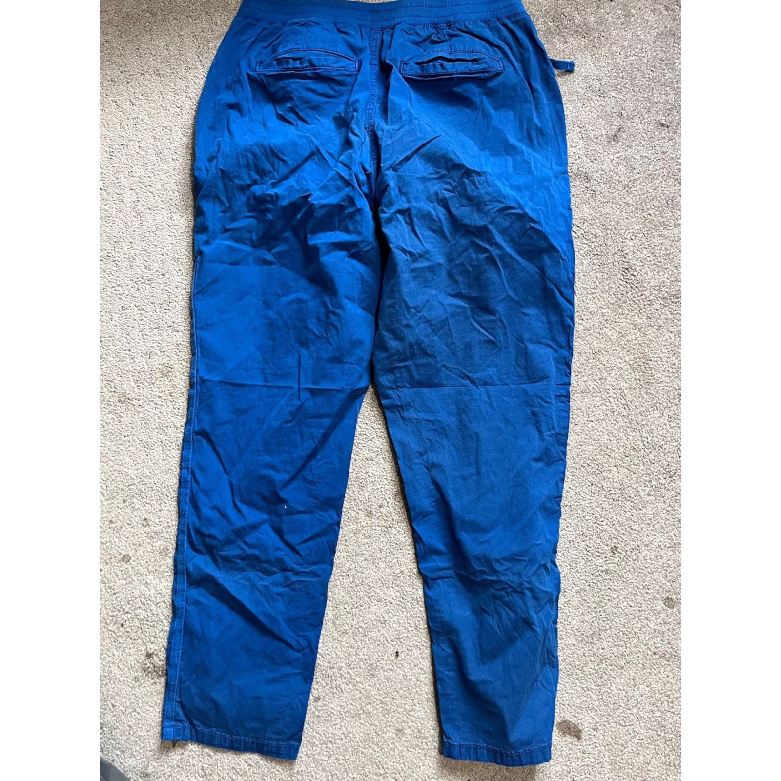 Style & Co Style&Co Mid Rise Pull On Comfort Waist Cuffed Utility Pant Winter Medium Blue Womens Pants Straight Leg Casual 26 In Seam ISBNN/A Size 32" / US 10 / IT 46 - 3 Thumbnail