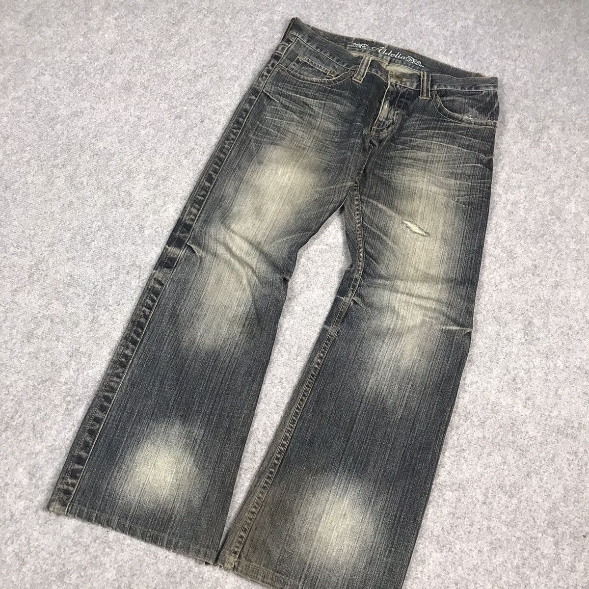 14th Addiction × If Six Was Nine FLARED🔥BOOTCUT ALDELIO JAPAN DISTRESSED DENIM PANTS Size US 30 / EU 46 - 4 Thumbnail