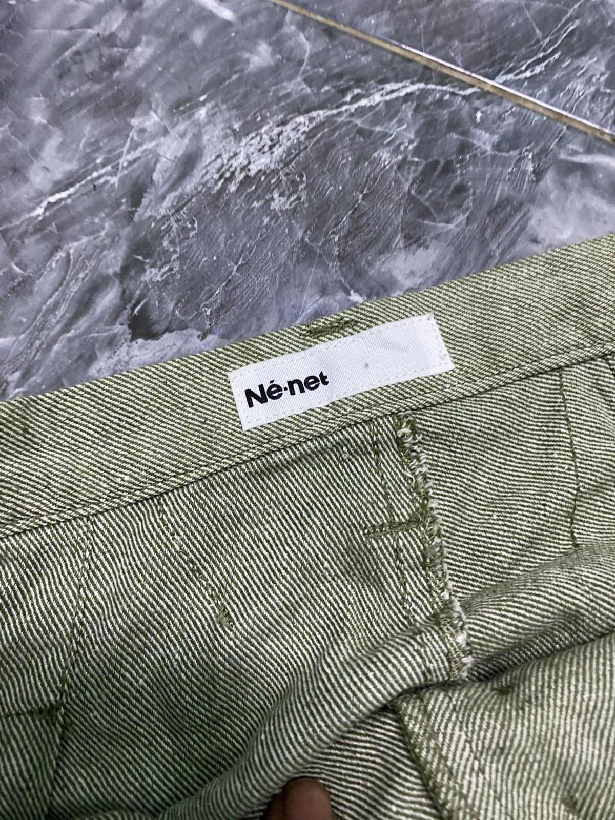 Ne-Net VINTAGE NE-NET X ISSEY MIYAKE Tape Drop Crotch Cropped Pants Size US 30 / EU 46 - 10 Thumbnail