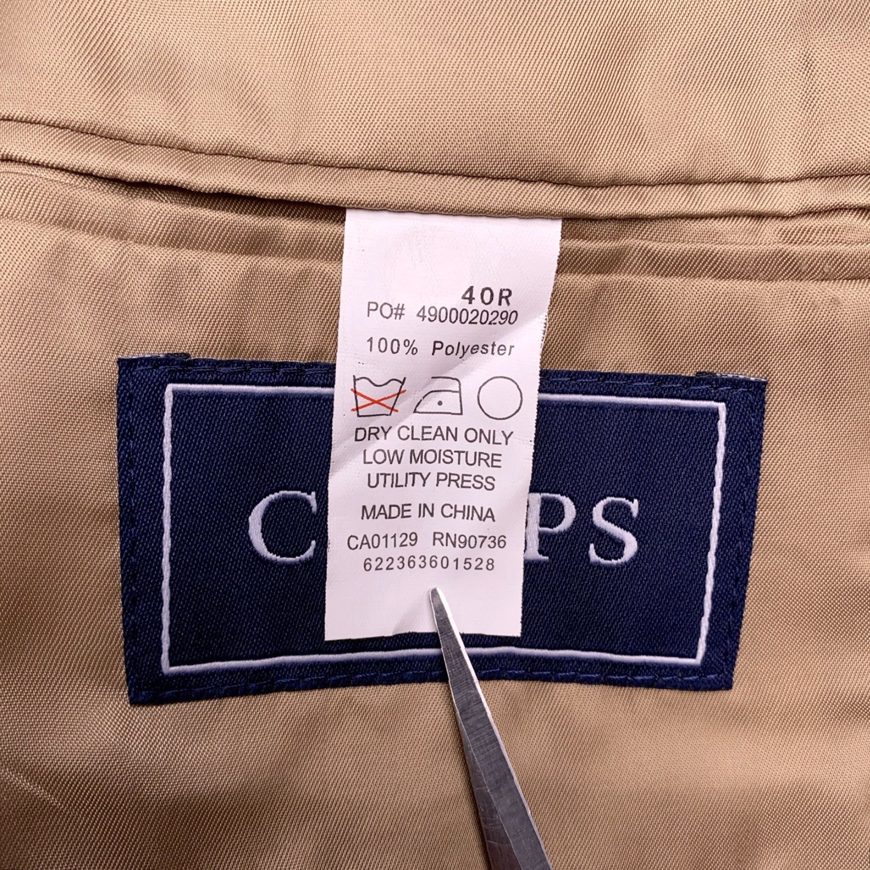 Chaps Chaps Sport Coat Mens 40R Brown Blazer Single-Breasted Notch Lapel 2-Button Jacket Regular Fit Vintage? No Size 40R - 6 Thumbnail