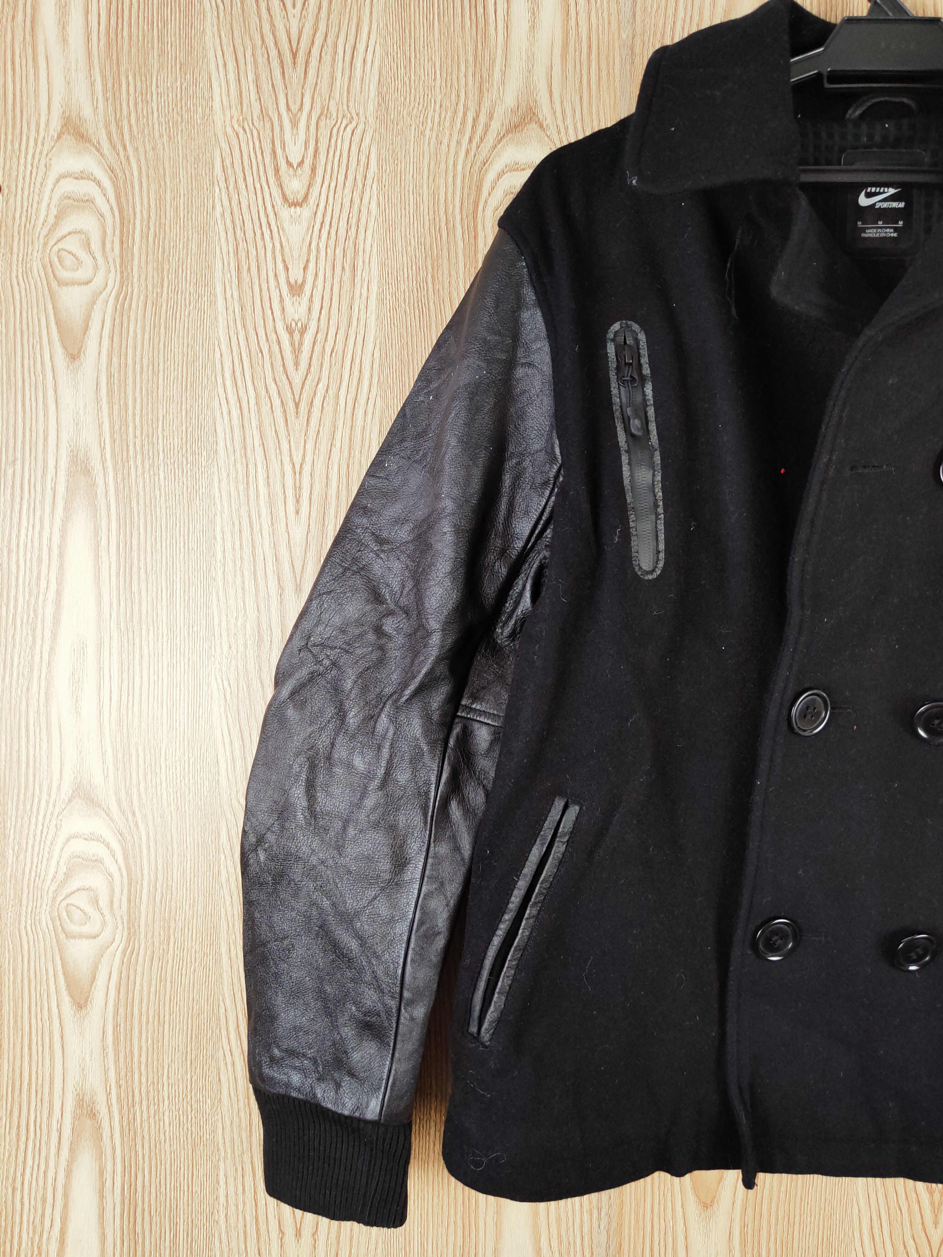 Nike DLL Nike Black Wool Leather varsity Jackets #W145 Size US M / EU 48-50 / 2 - 5 Thumbnail