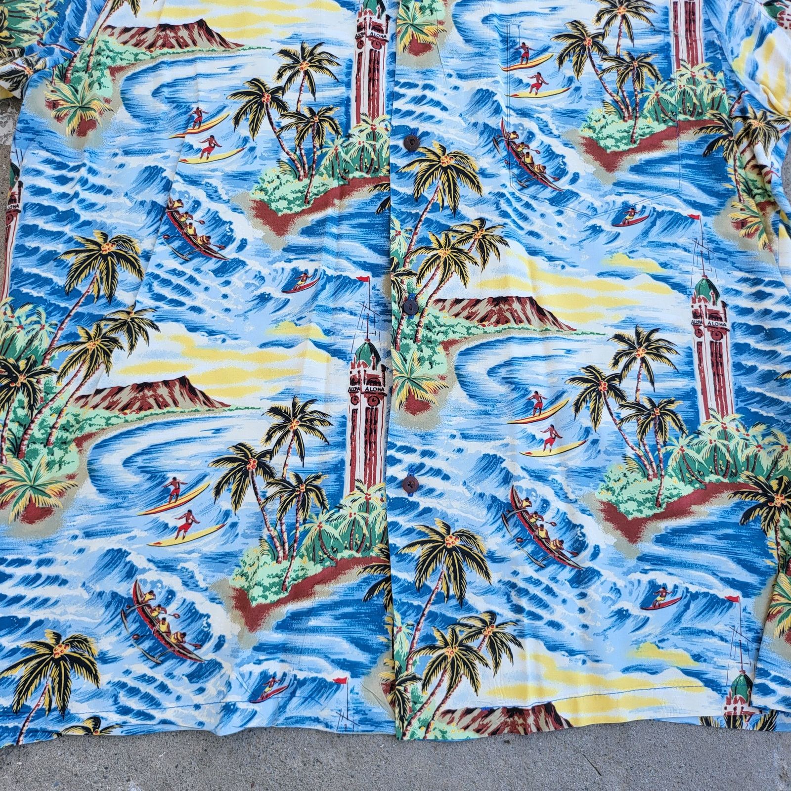 Pineapple Connection Vintage Pineapple Juice Hawaiian Shirt Size L Blue Rayon Size US L / EU 52-54 / 3 - 3 Thumbnail