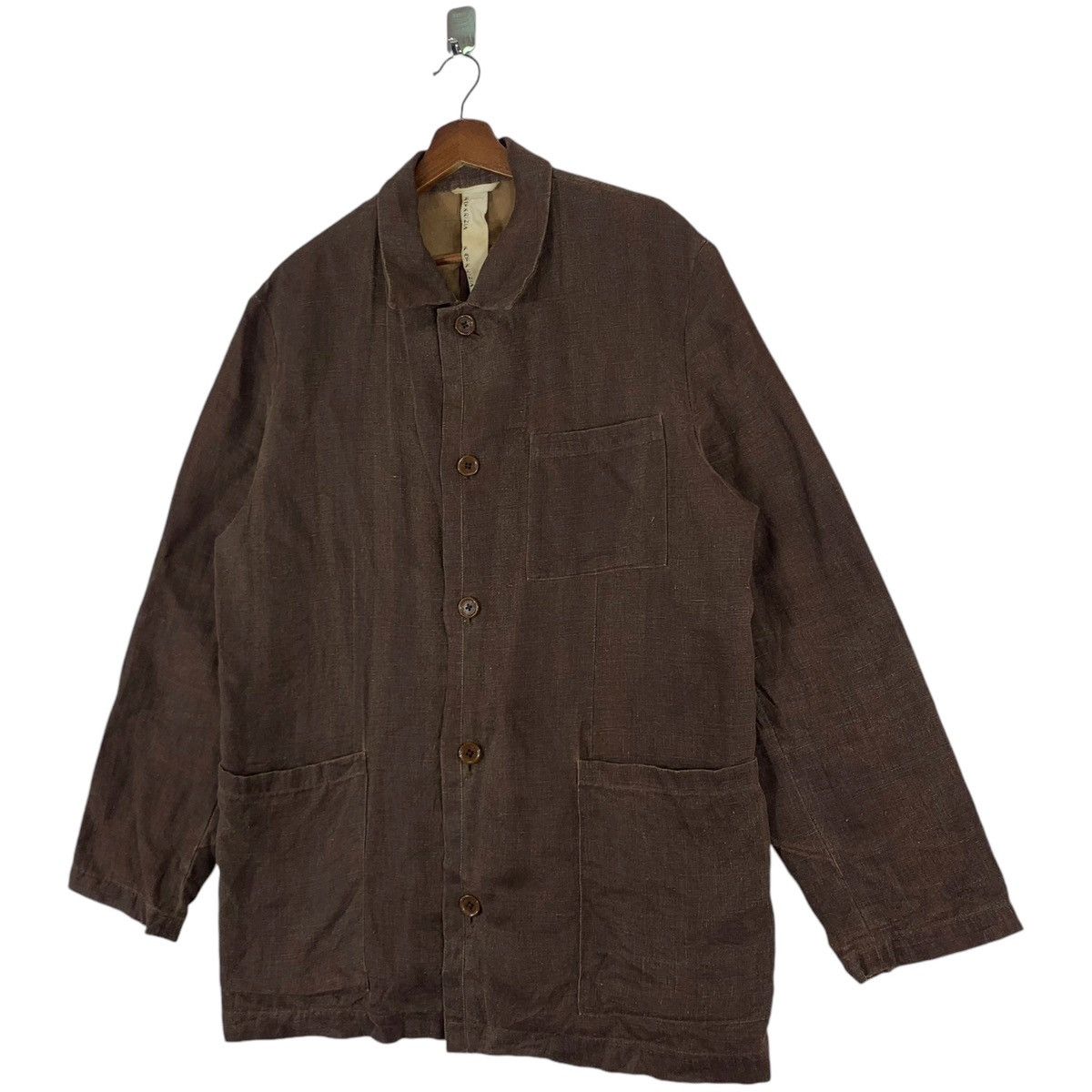 Designer × Krizia Uomo VINTAGE K OF KRIZIA LINEN BUTTON JACKET Size US M / EU 48-50 / 2 - 2 Thumbnail