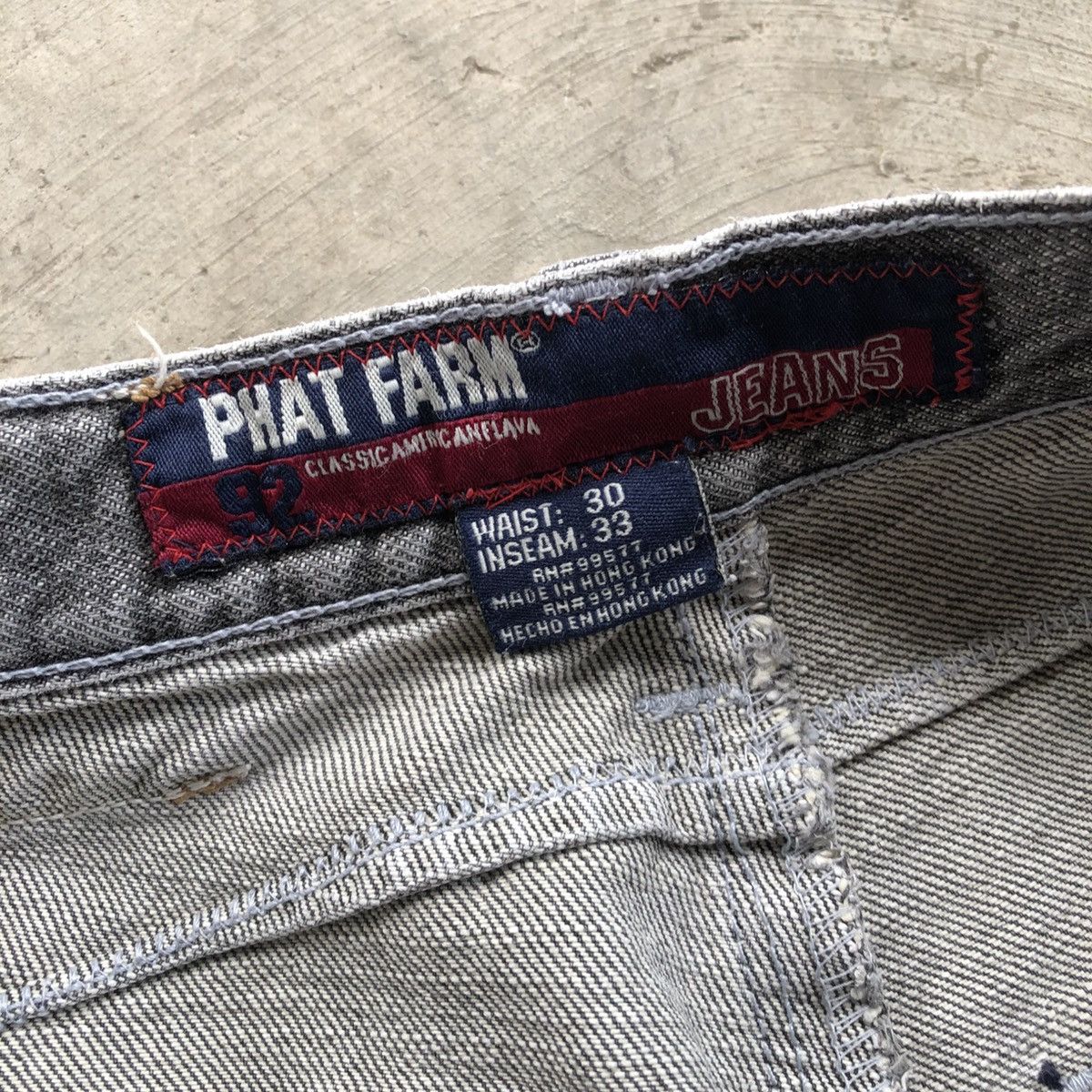 Phat Farm PHAT FARM Baggy Washed Black Jeans Size US 30 / EU 46 - 11 Thumbnail