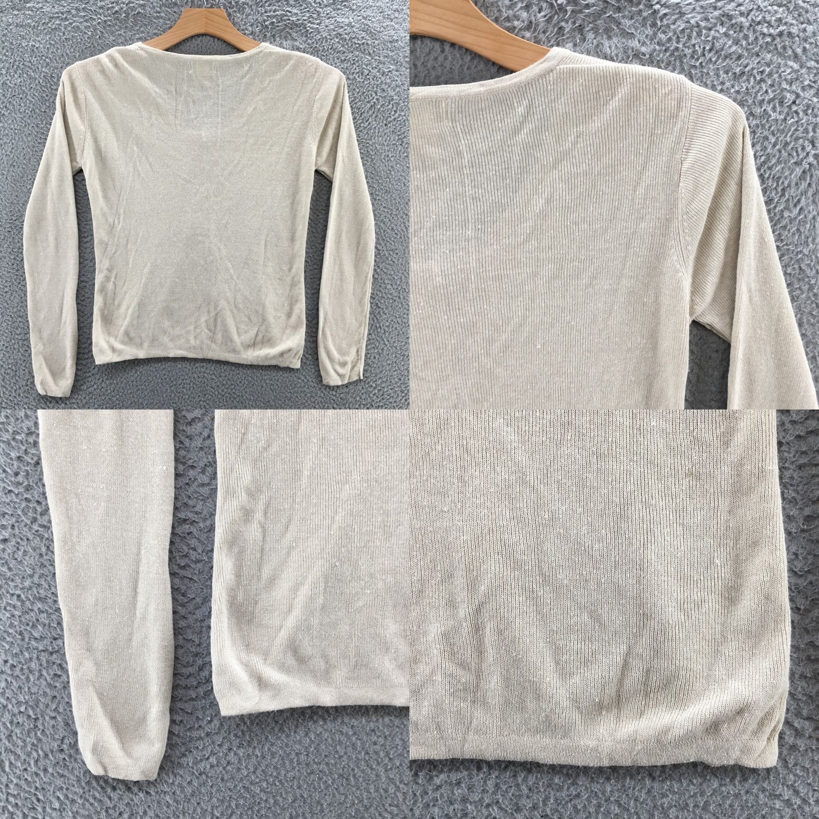 Banana Republic Banana Republic Cardigan Womens M Beige Long Sleeve Rayon Blend Button Up Casual Size M / US 6-8 / IT 42-44 - 9 Thumbnail
