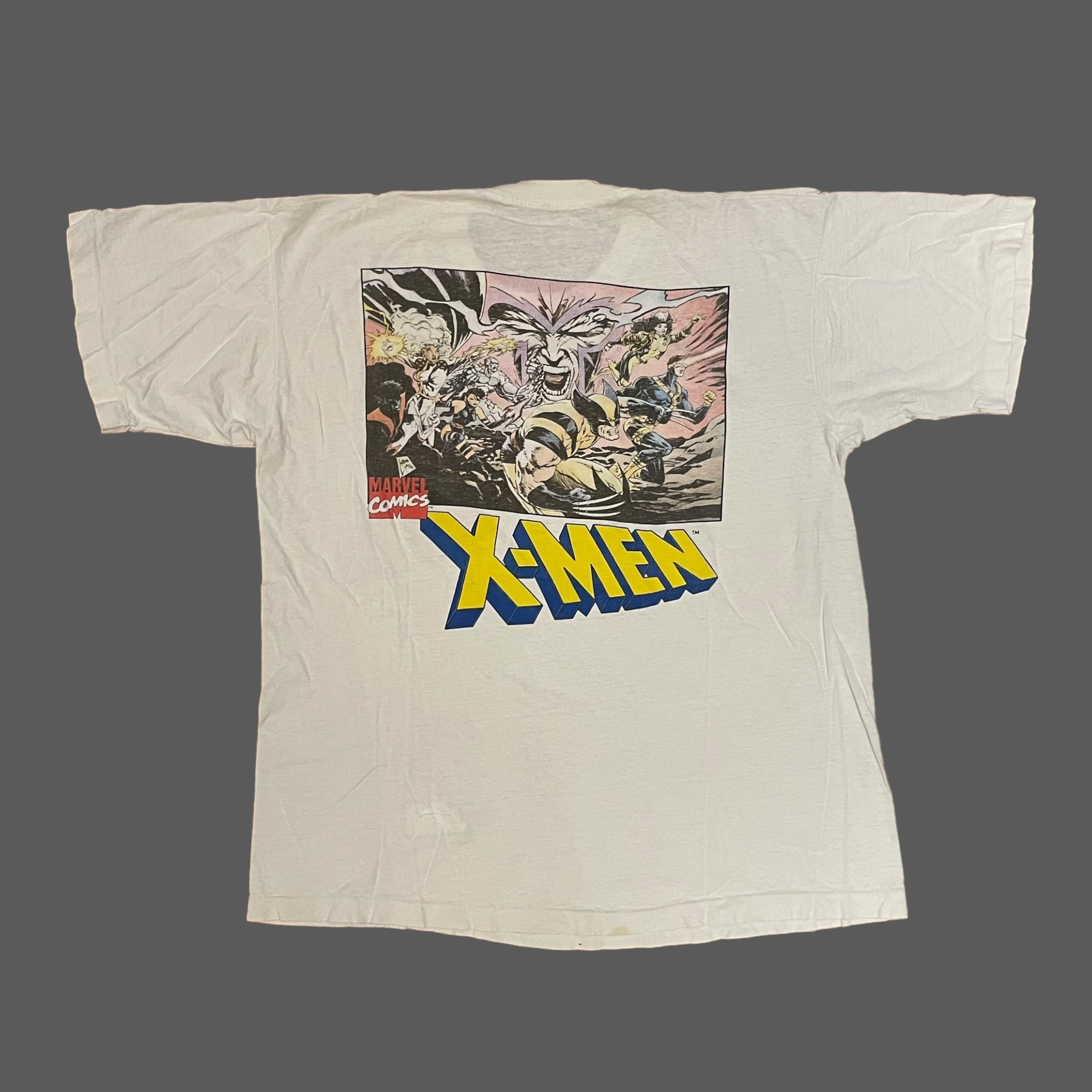 image of Marvel Comics x Vintage 1994 Sega X-Men Promo W/ Magneto Tee in White, Men's (Size XL)