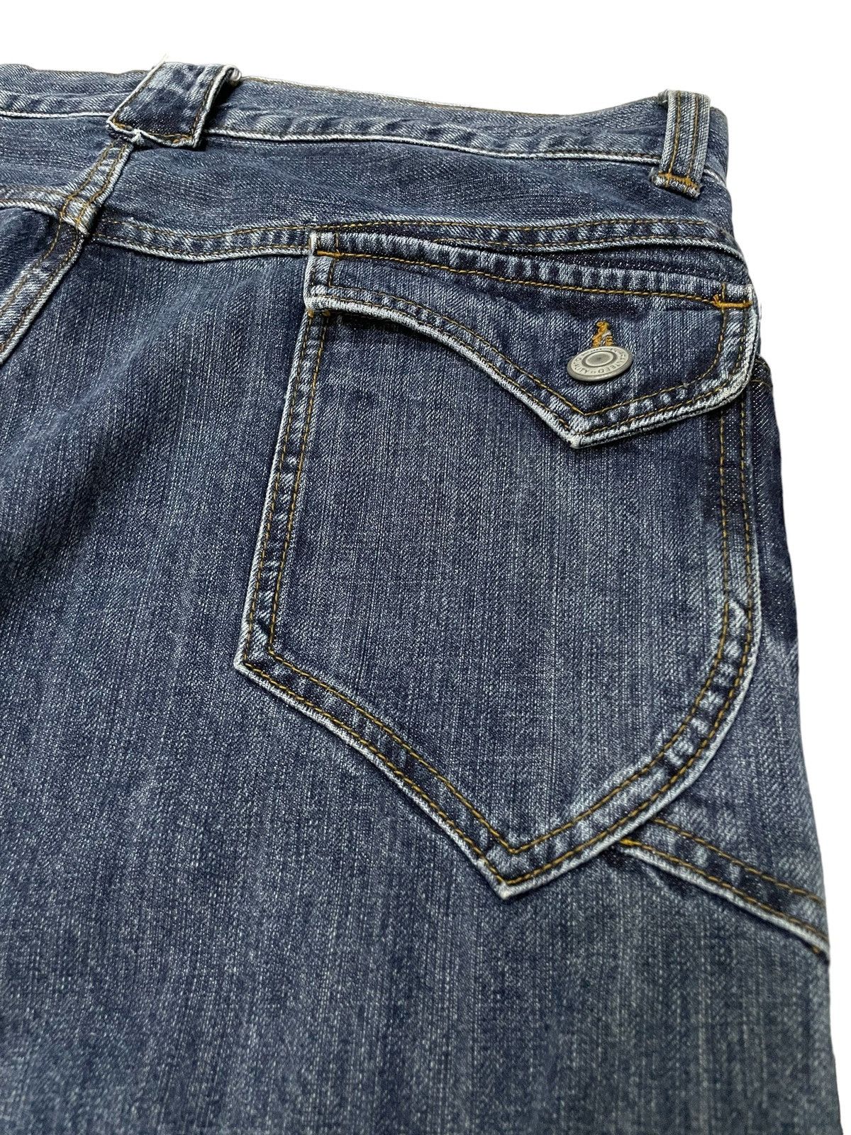 If Six Was Nine × In The Attic × Le Grande Bleu (L.G.B.) Paneled Asymmetrical Poems Flared Jeans Size US 34 / EU 50 - 19 Thumbnail