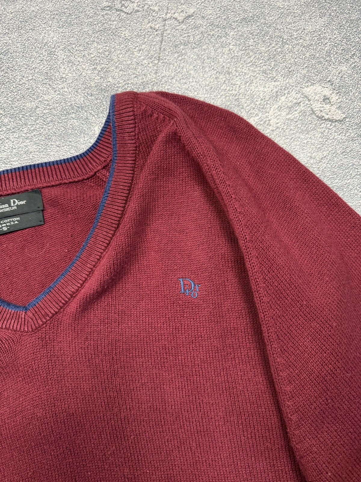 Vintage Christian Dior Monsieur V Neck Sweater USA Made Size US S / EU 44-46 / 1 - 8 Thumbnail