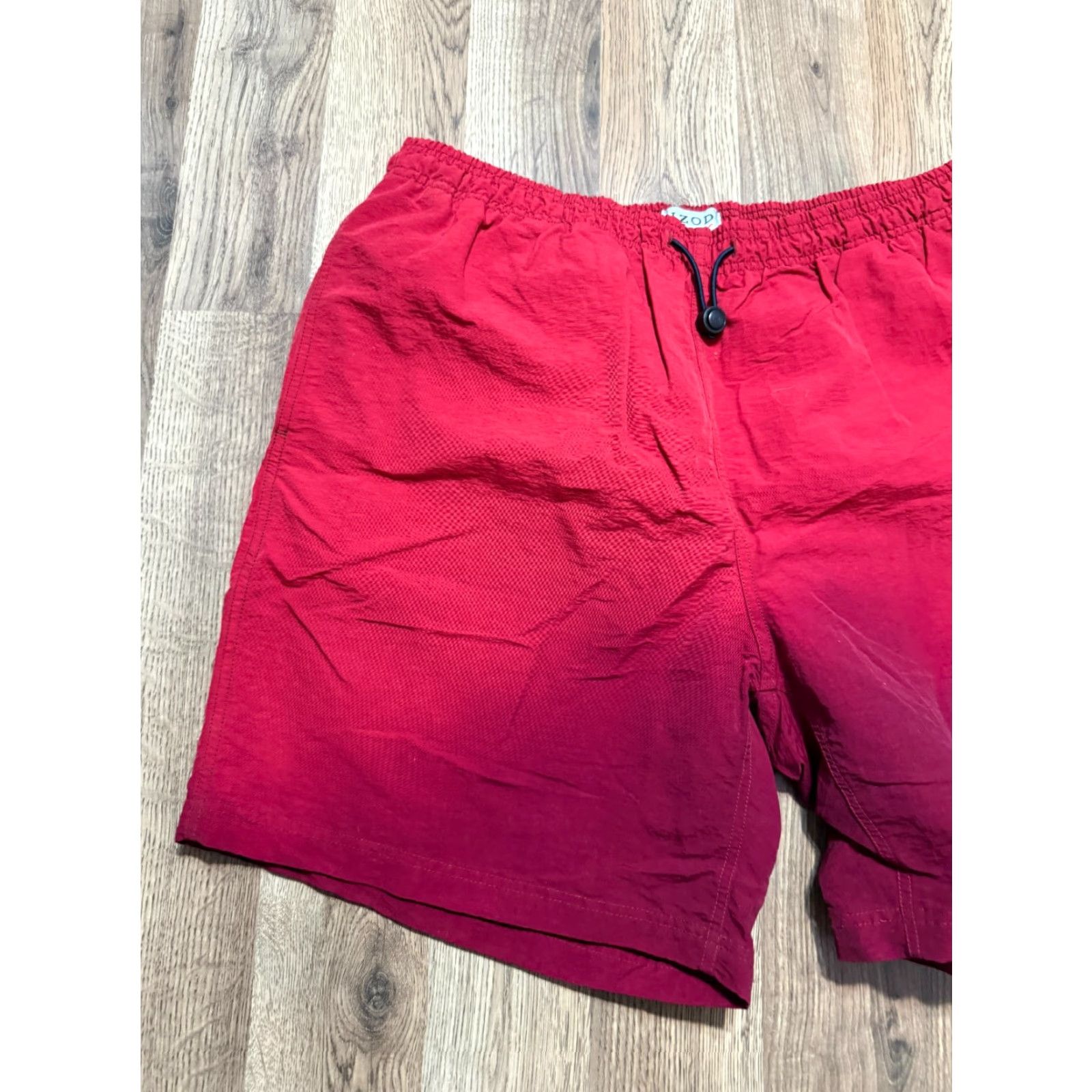 Izod IZOD PerformX Shorts Men’s Large Red Swim Trunks Tie Waist Trunks Beach Vintage No Size US 33 - 3 Thumbnail