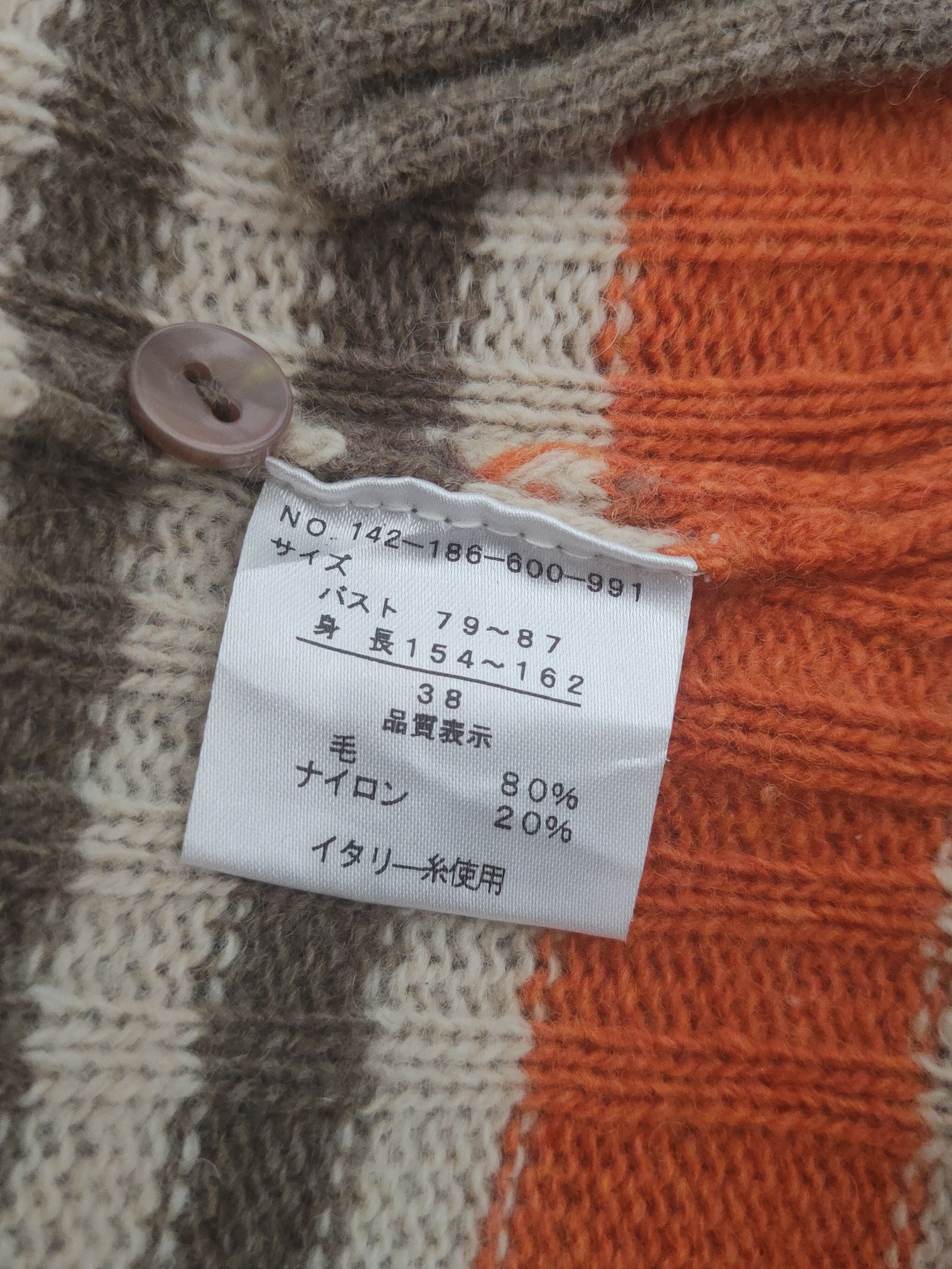 Aran Isles Knitwear × Japanese Brand × Vintage Key Luck Brown Knitwear Hoodie Sweaters #W1201 Size XS / US 0-2 / IT 36-38 - 11 Thumbnail