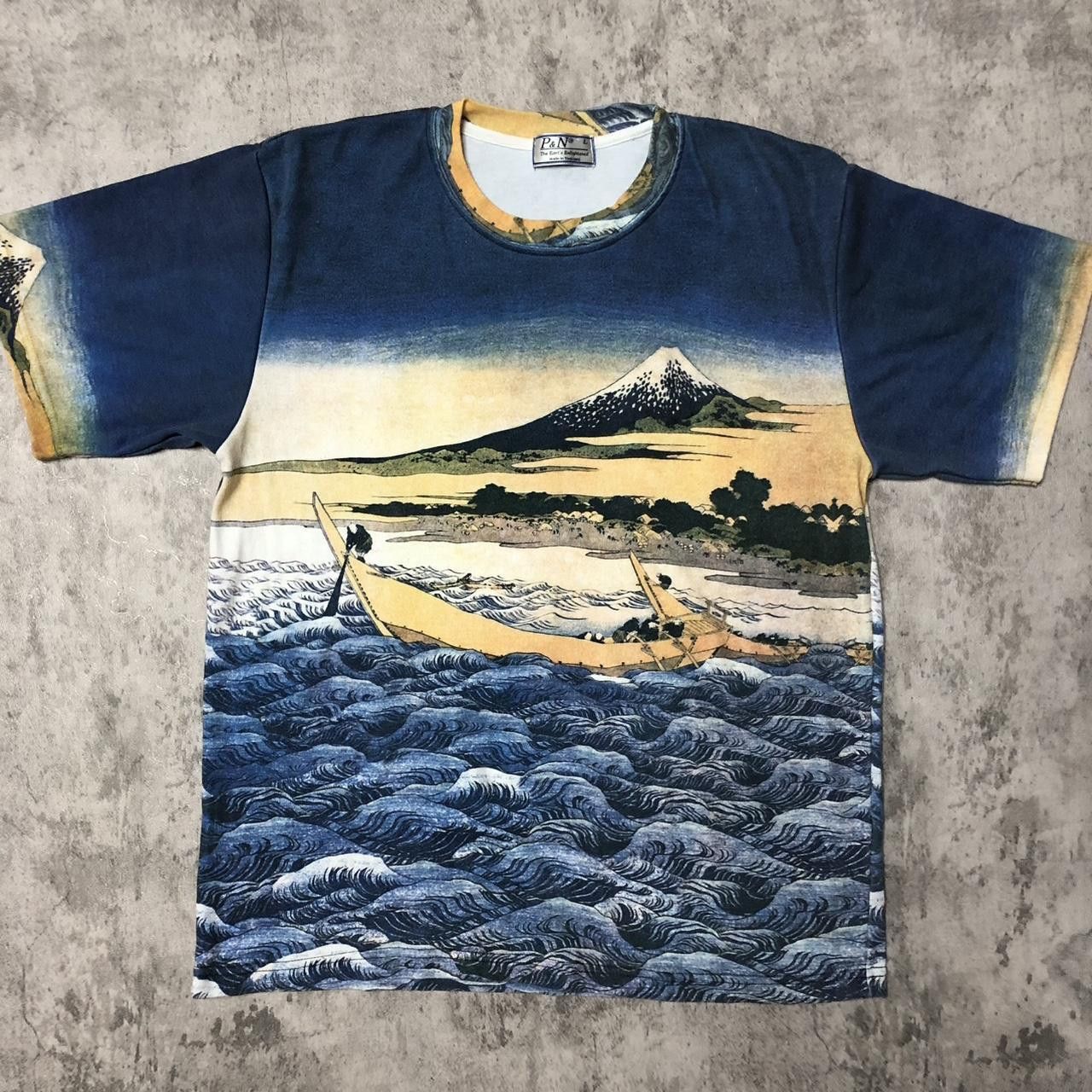 Other Blue & yellow Japanese print cotton t-shirt Size US L / EU 52-54 / 3 - 1 Thumbnail
