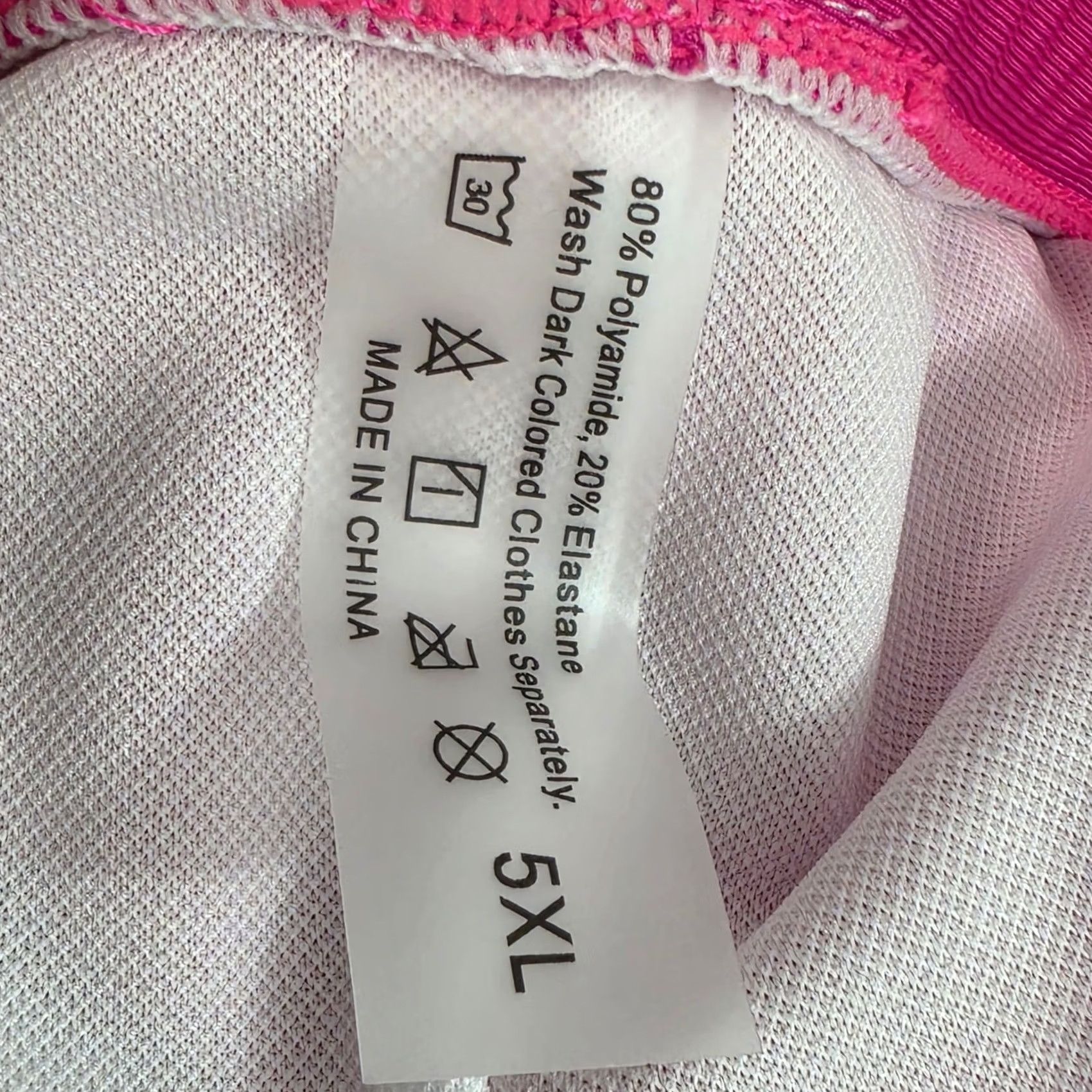 Vintage Womens Pink Tropical Swim Cover Up Shorts Plus Size Beach Lounge Pull On 5XL Size 40" / US 18 - 3 Thumbnail