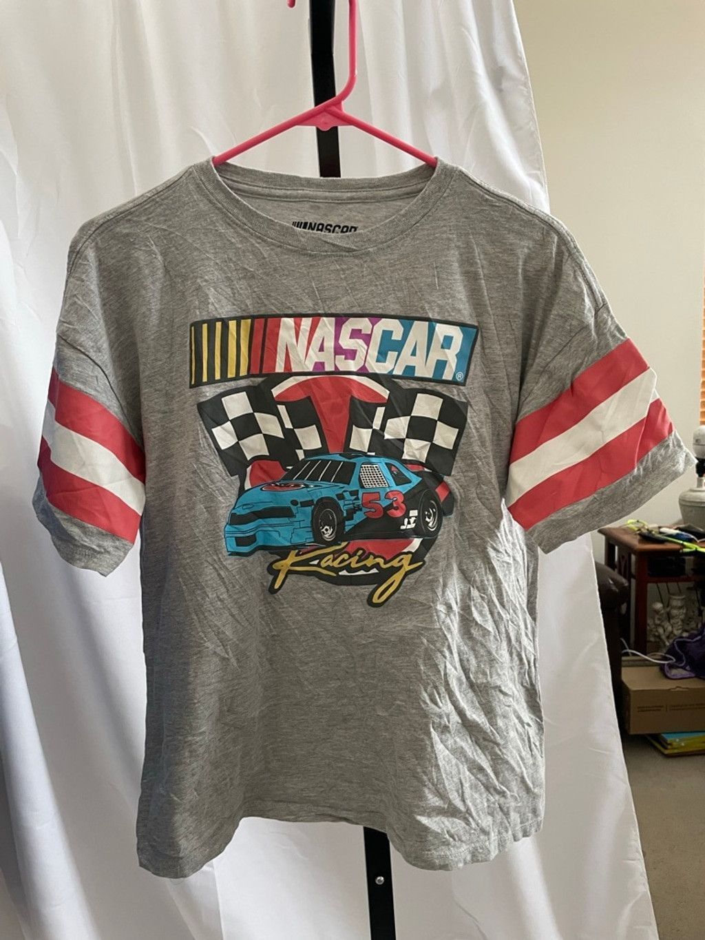 NASCAR Men's NASCAR Racing Short Sleeve Tee - XS - Gray/Red Size US XS / EU 42 / 0 - 2 Thumbnail