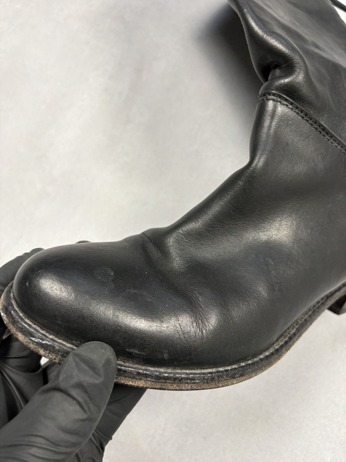 MoMA MOMA Distressed Leather Back Lace Combat Boots Avant Garde Size US 7 / IT 37 - 17 Thumbnail
