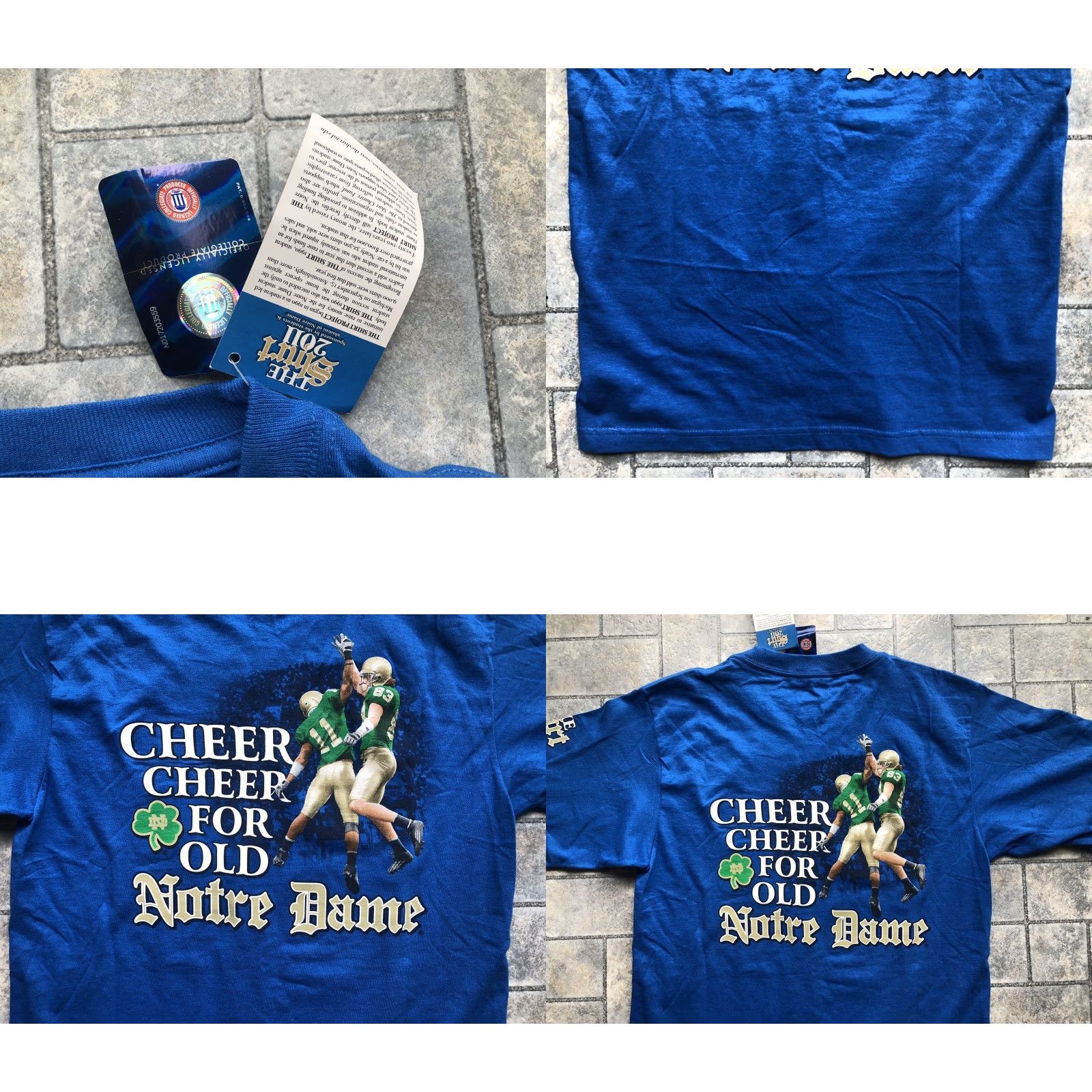 Adidas Notre Dame 2011 Football Adidas Mens SMALL T Shirt Blue Short Sleeve NWT Size US S / EU 44-46 / 1 - 9 Thumbnail