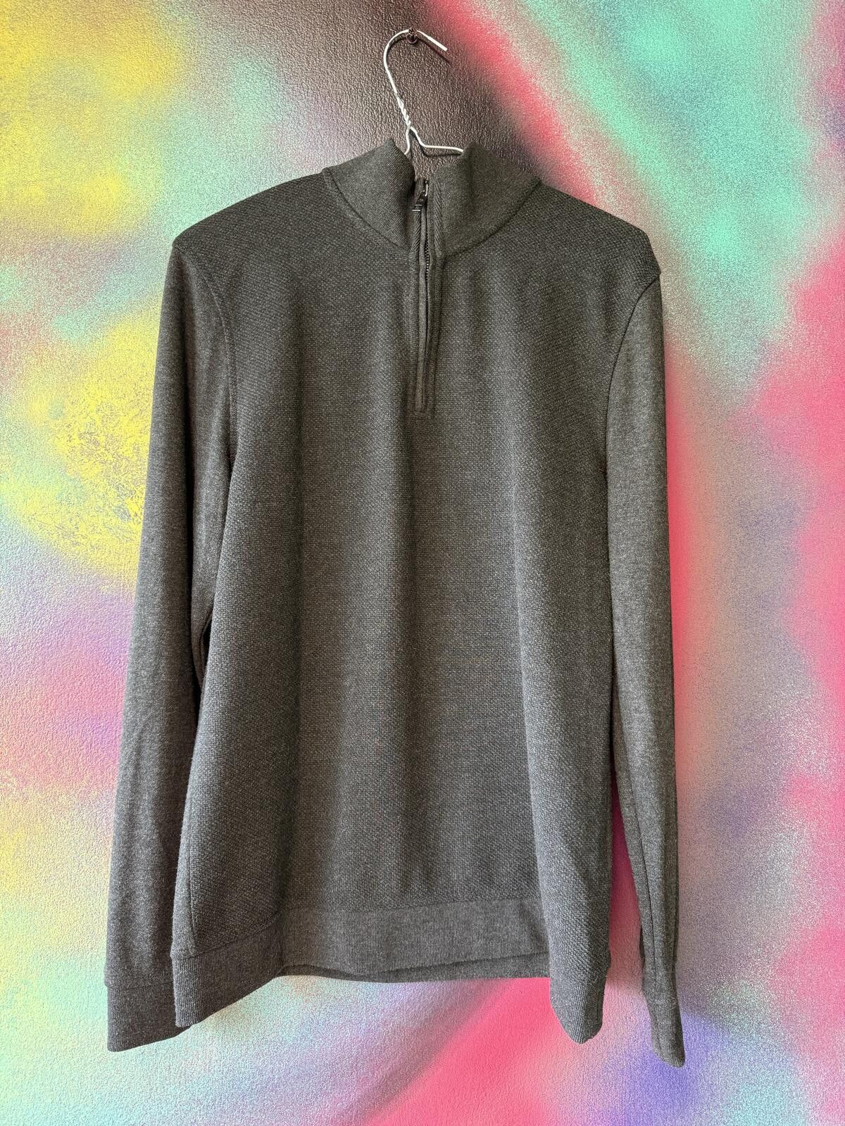 Other Ted Baker Men's Charcoal Grey Quarter Zip Jumper Sweater Size US L / EU 52-54 / 3 - 2 Thumbnail