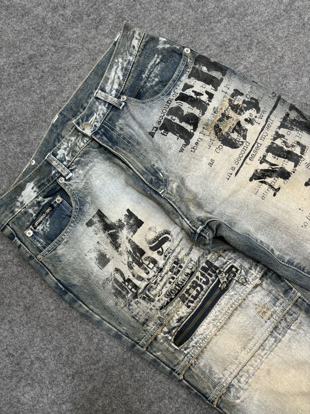 Japanese Brand 🔥FLARE🔥BERNINGS SHO Japan Punk Designer Junya Denim F546 Size US 30 / EU 46 - 9 Thumbnail