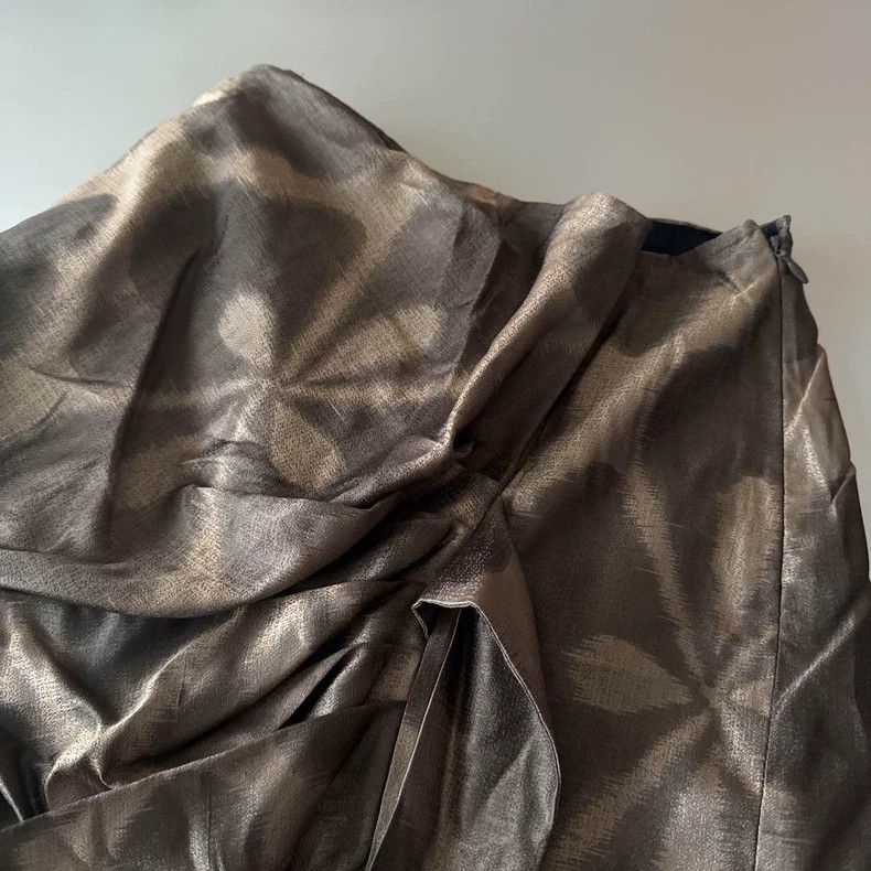 Dries Van Noten dries van noten size:36 Geometric printed silk half skirt 2 Size 31" - 4 Thumbnail