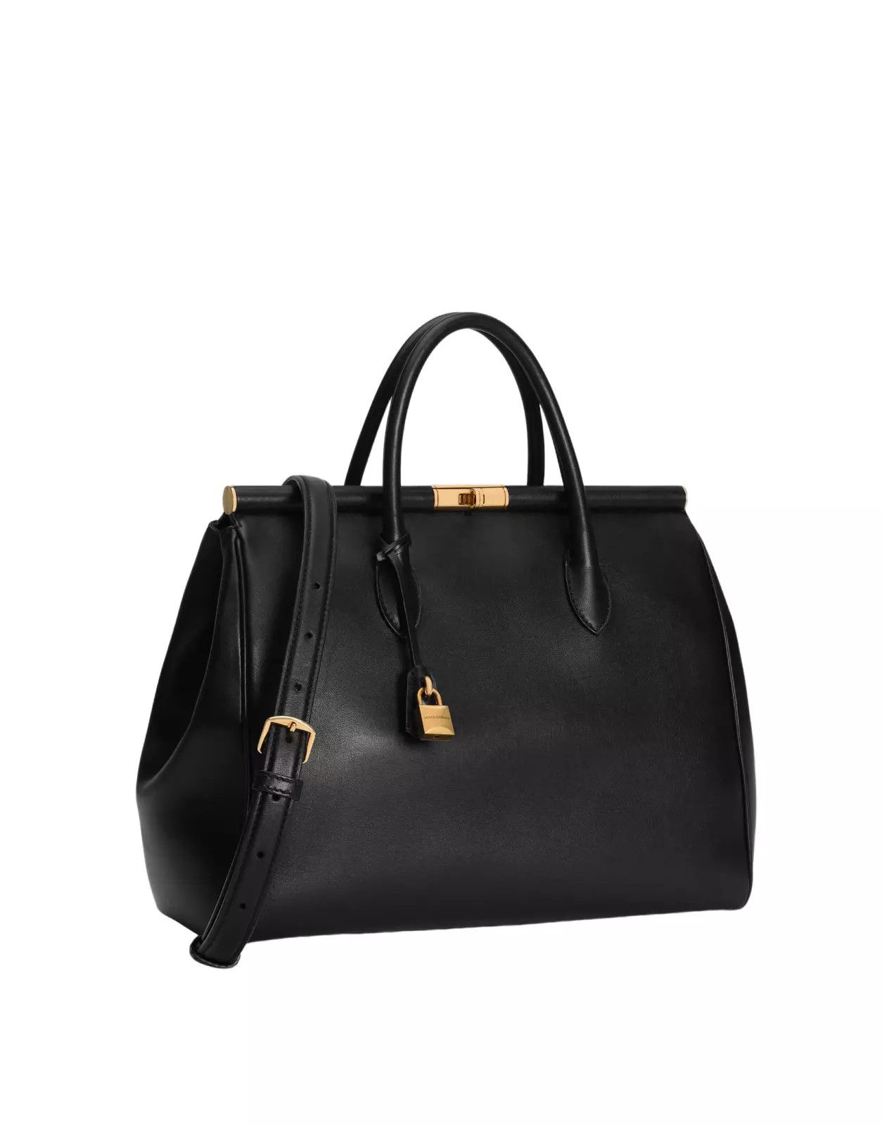 DOLCE&GABBANA Marlene Black Leather Handbag New Auth