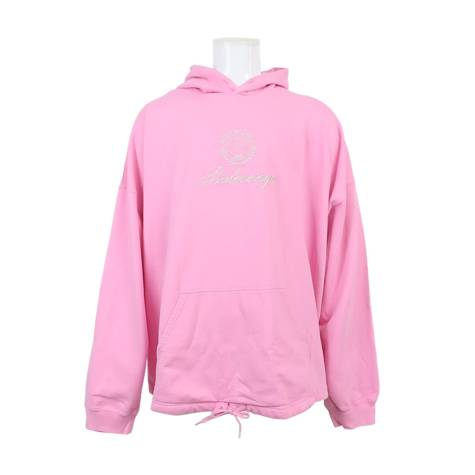 Balenciaga Balenciaga Embroidered Crest Logo Hoodie Pink L Size US L / EU 52-54 / 3 - 1 Thumbnail