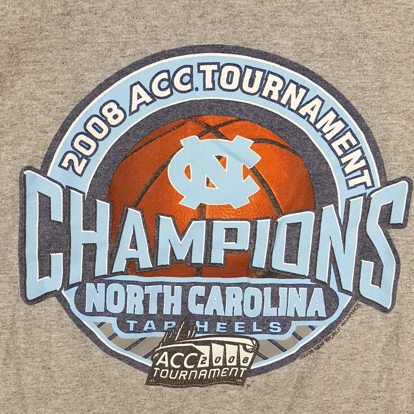 Vintage VINTAGE NCAA Basketball T-Shirt Men Medium Gray 2008 NC State ACC Champions Retro College Sports Y2K Size US M / EU 48-50 / 2 - 3 Thumbnail