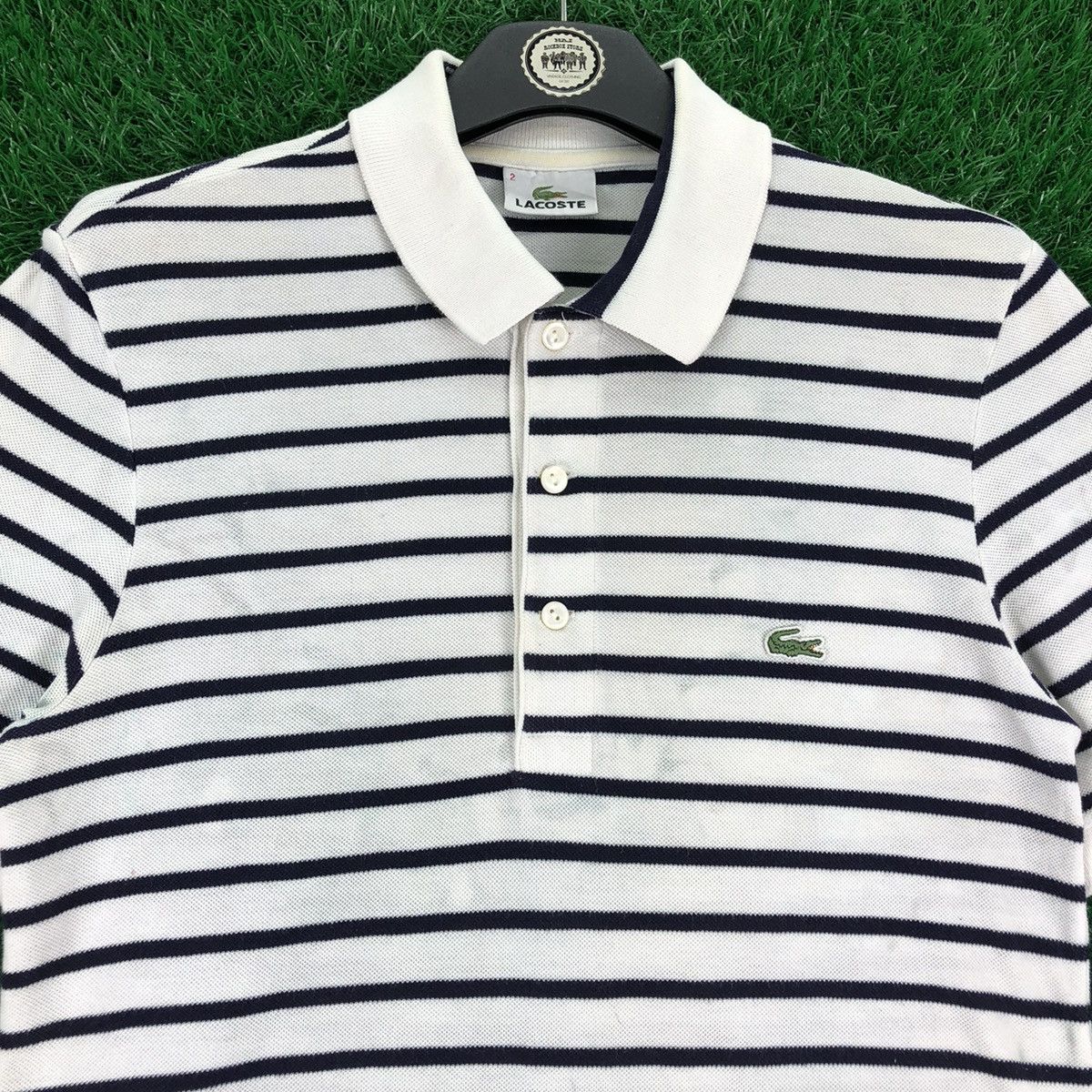 Lacoste Vintage 90's Lacoste Polo Tee Stripes Size US XS / EU 42 / 0 - 7 Thumbnail