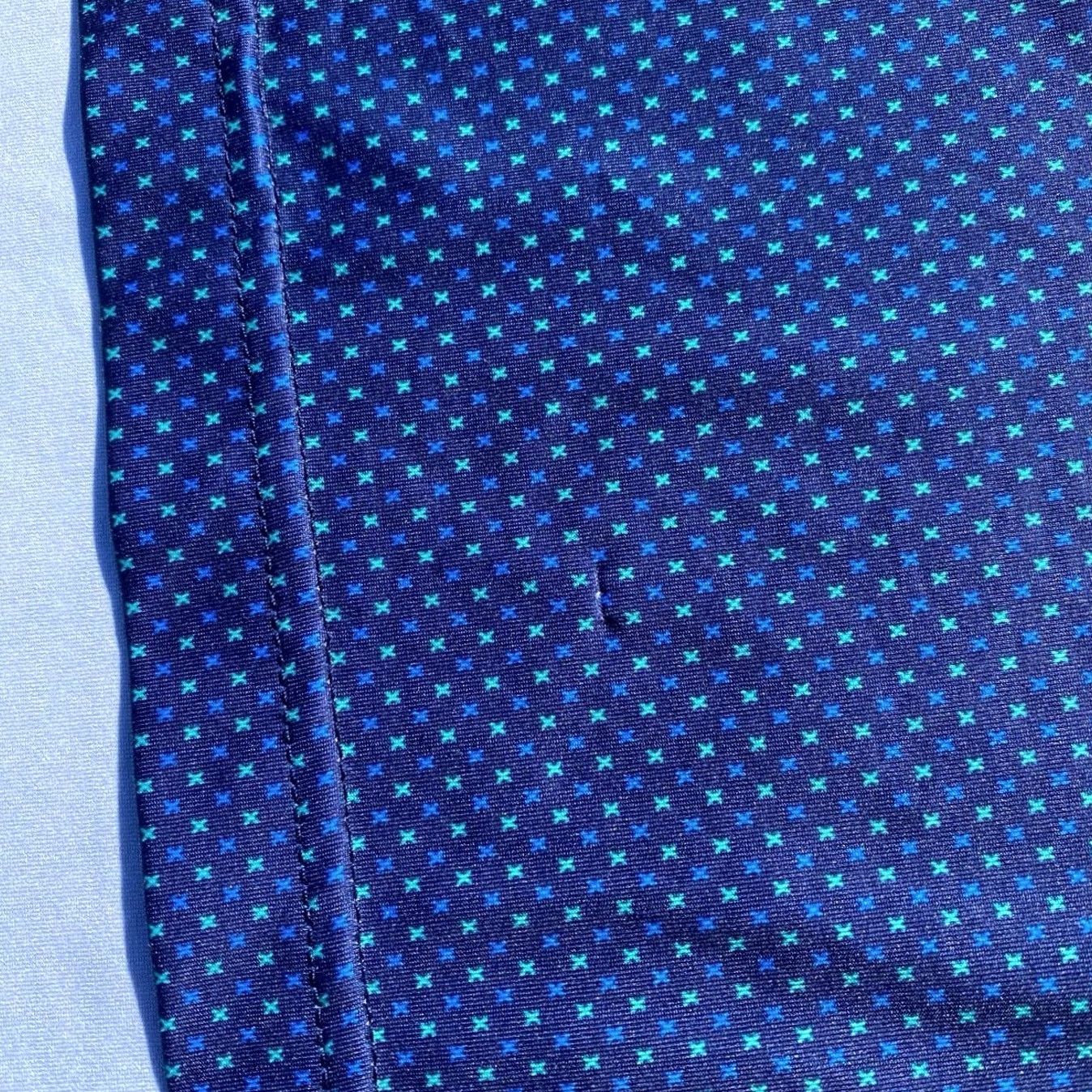 Peter Millar Peter Millar Summer Comfort Polo Shirt Stretch Blue Tiny X Print Men's XL Size US XL / EU 56 / 4 - 4 Thumbnail