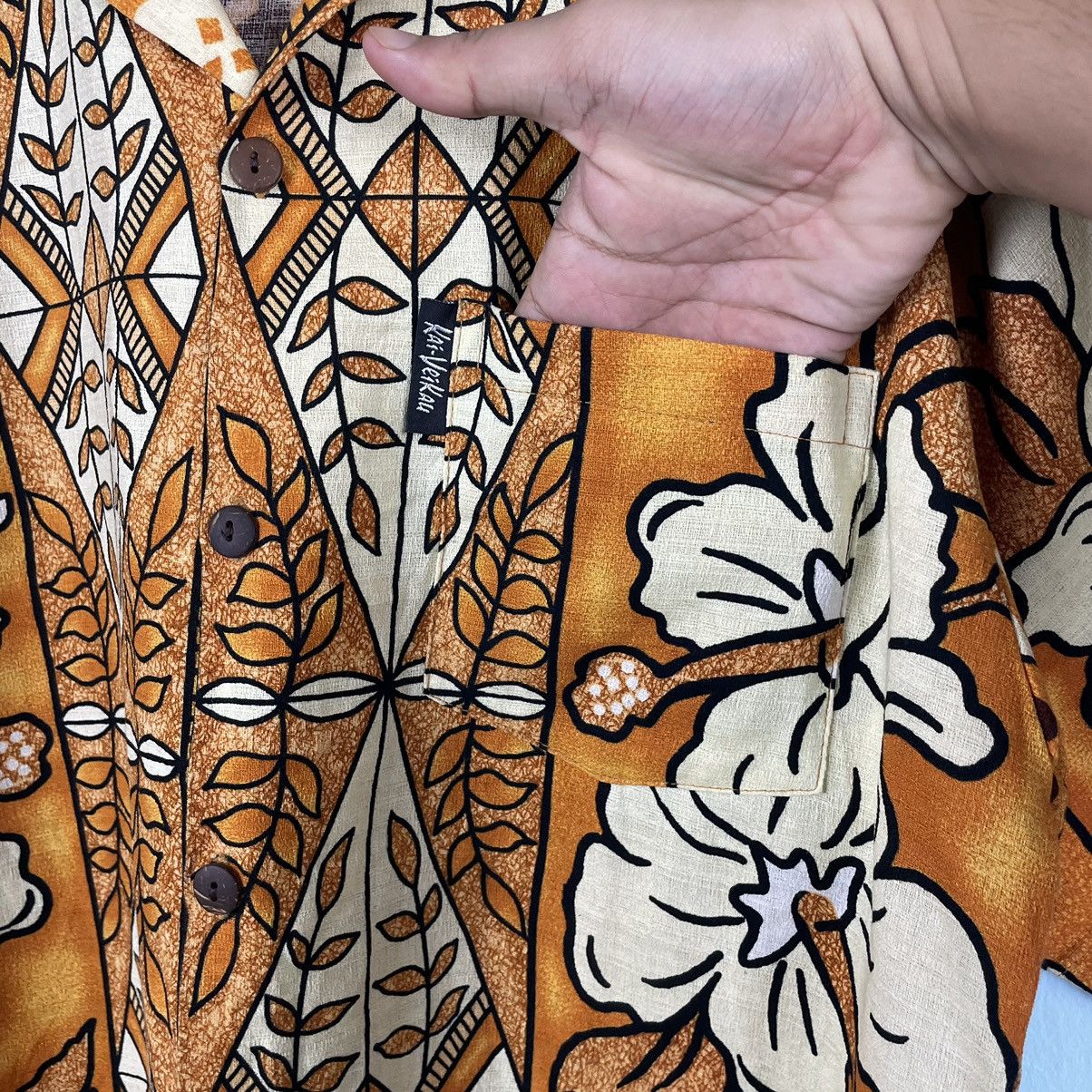 Fiji Vintage Kai-Veikau Tiki Kawaii Button Shirt Size US S / EU 44-46 / 1 - 7 Thumbnail