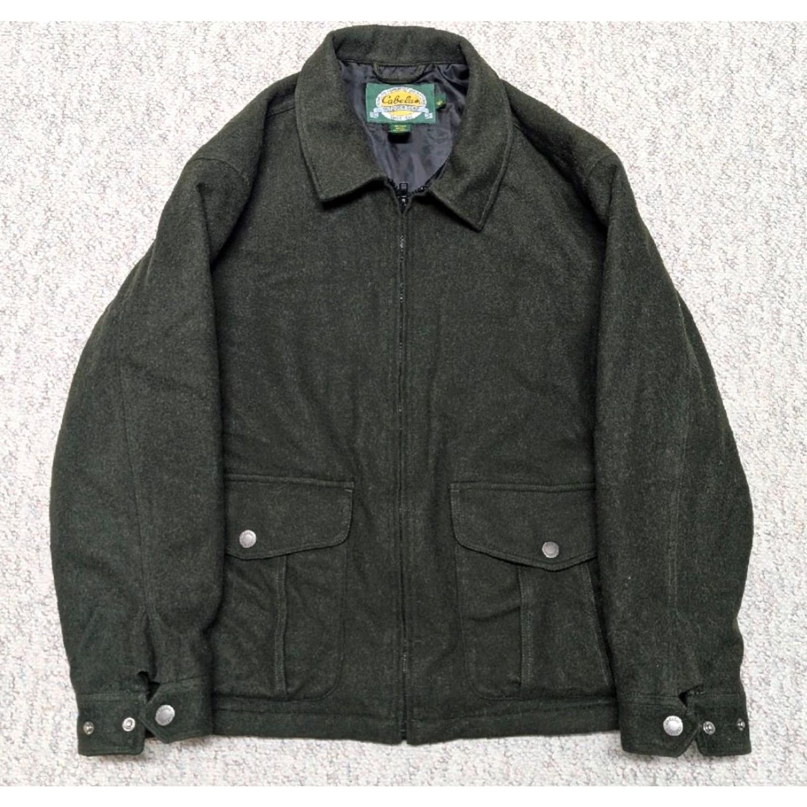 Vintage VINTAGE Cabela's Wool Blend Alpaca Coat Men L Green Coat Size US L / EU 52-54 / 3 - 7 Thumbnail