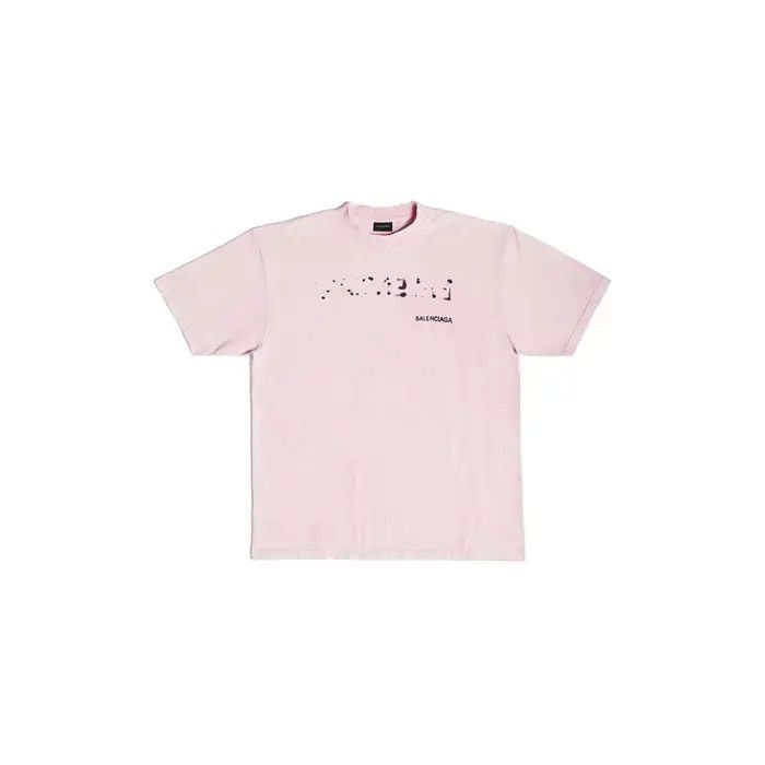 Balenciaga o1la1rc1a0226 Hand-Drawn T-Shirt Large Fit In Light Pink Size XS / US 0-2 / IT 36-38 - 1 Thumbnail