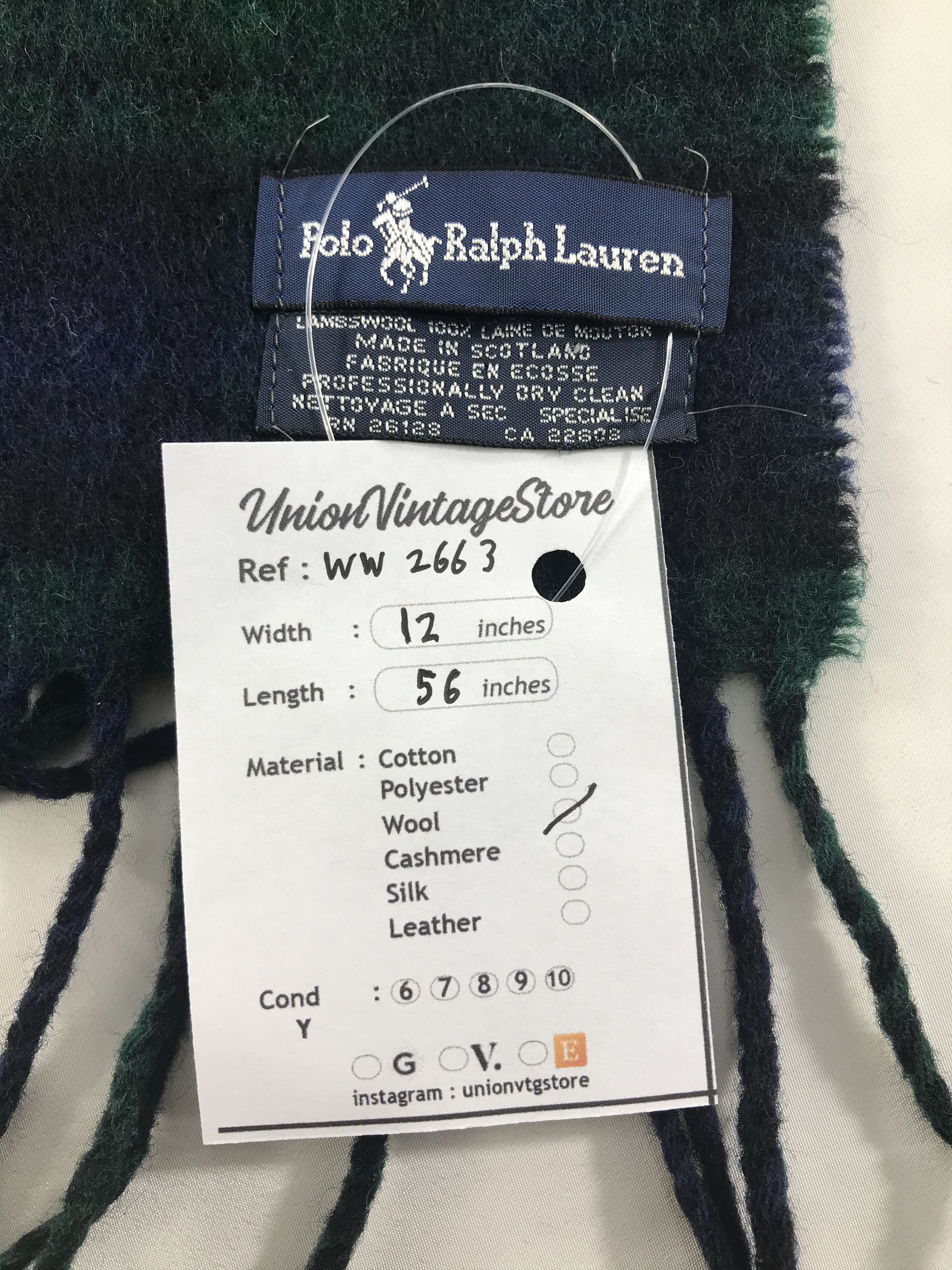 Polo Ralph Lauren × Vintage Polo Ralph Lauren Scarf / Muffler / Neckwear - WW2663 Size ONE SIZE - 10 Thumbnail