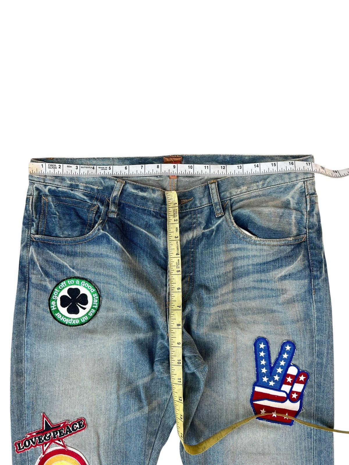 JACKROSE Jackrose Japan Mud Denim Patches Bootcut Jeans Flare Size US 33 - 4 Thumbnail