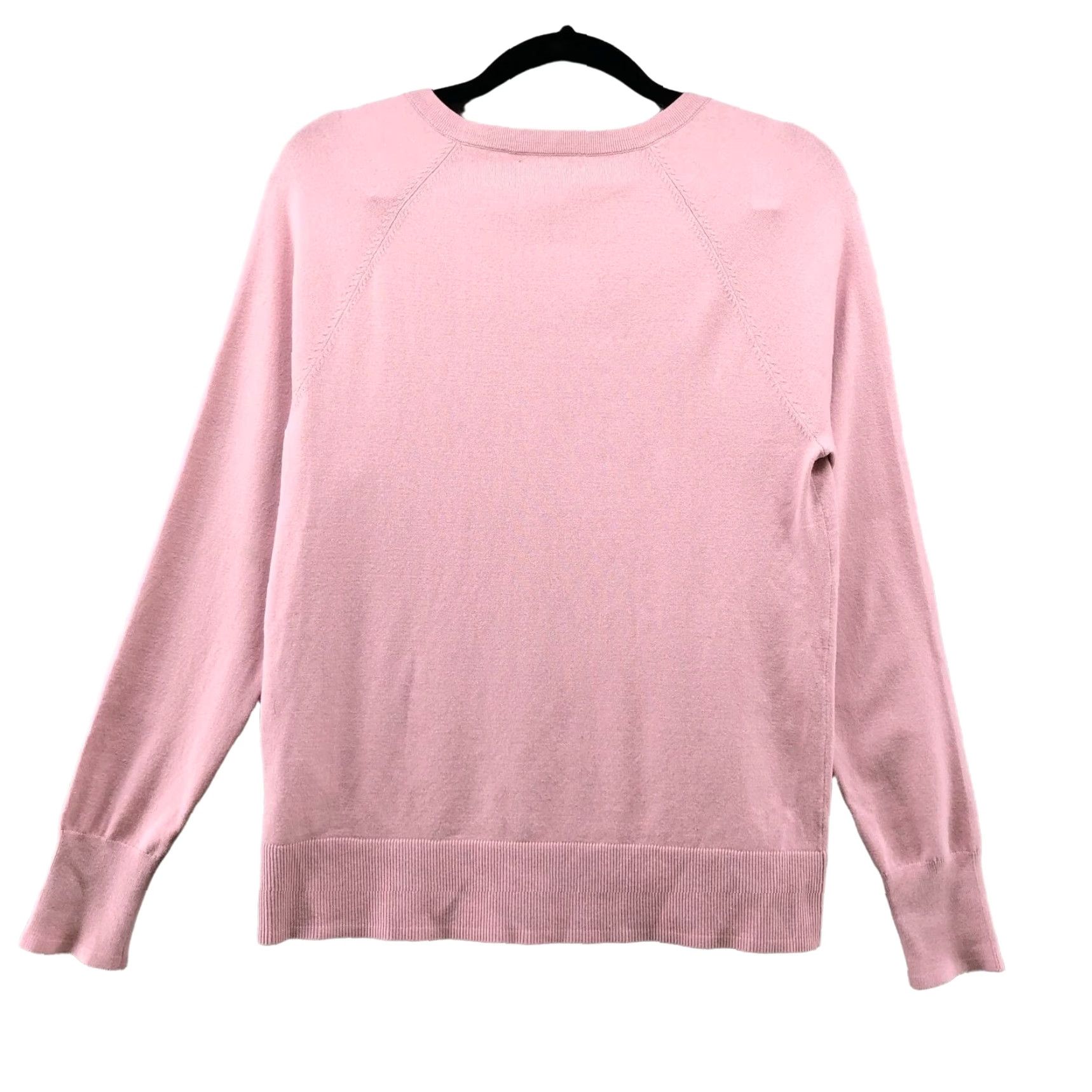 Vintage NWT Daily Ritual Pink V-Neck Sweater Womens S Tight Knit Lightweight Stretch Modern Pattern Solid Pullover Long Sleeve Knit Fashion Size S / US 4 / IT 40 - 2 Thumbnail