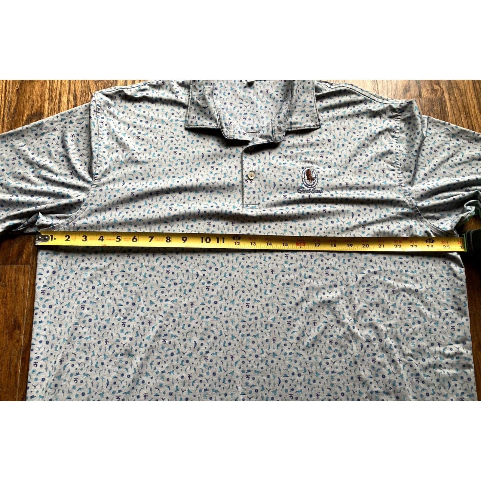 Peter Millar Peter Millar Summer Comfort Polo Mens XL Shoal Creek Western Cowboy AOP Golf Gray Shirt Mens XL Size US XL / EU 56 / 4 - 5 Thumbnail