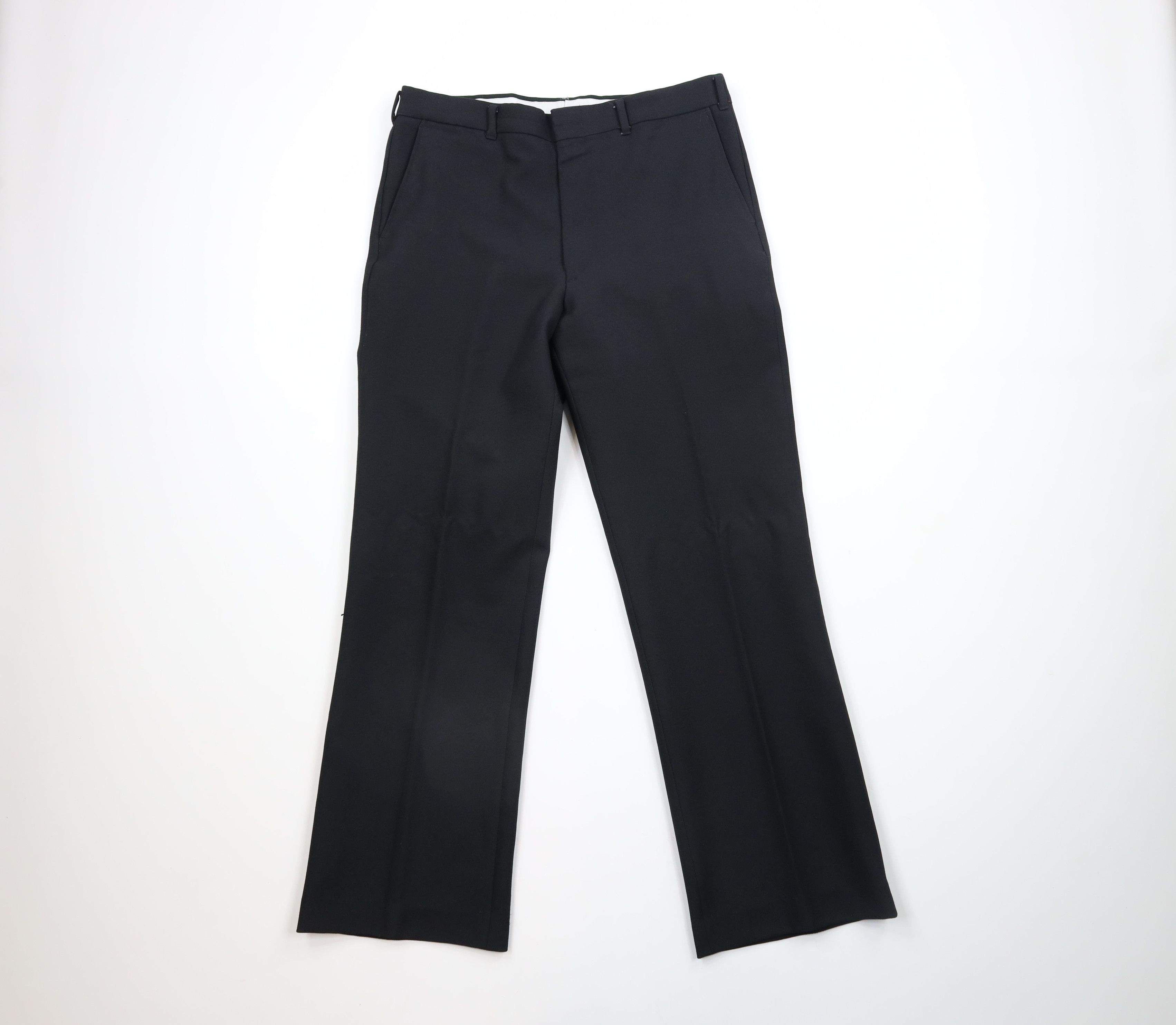 Vintage Vintage 70s Streetwear Bell Bottoms Chino Pants Black USA Size US 34 / EU 50 - 1 Thumbnail