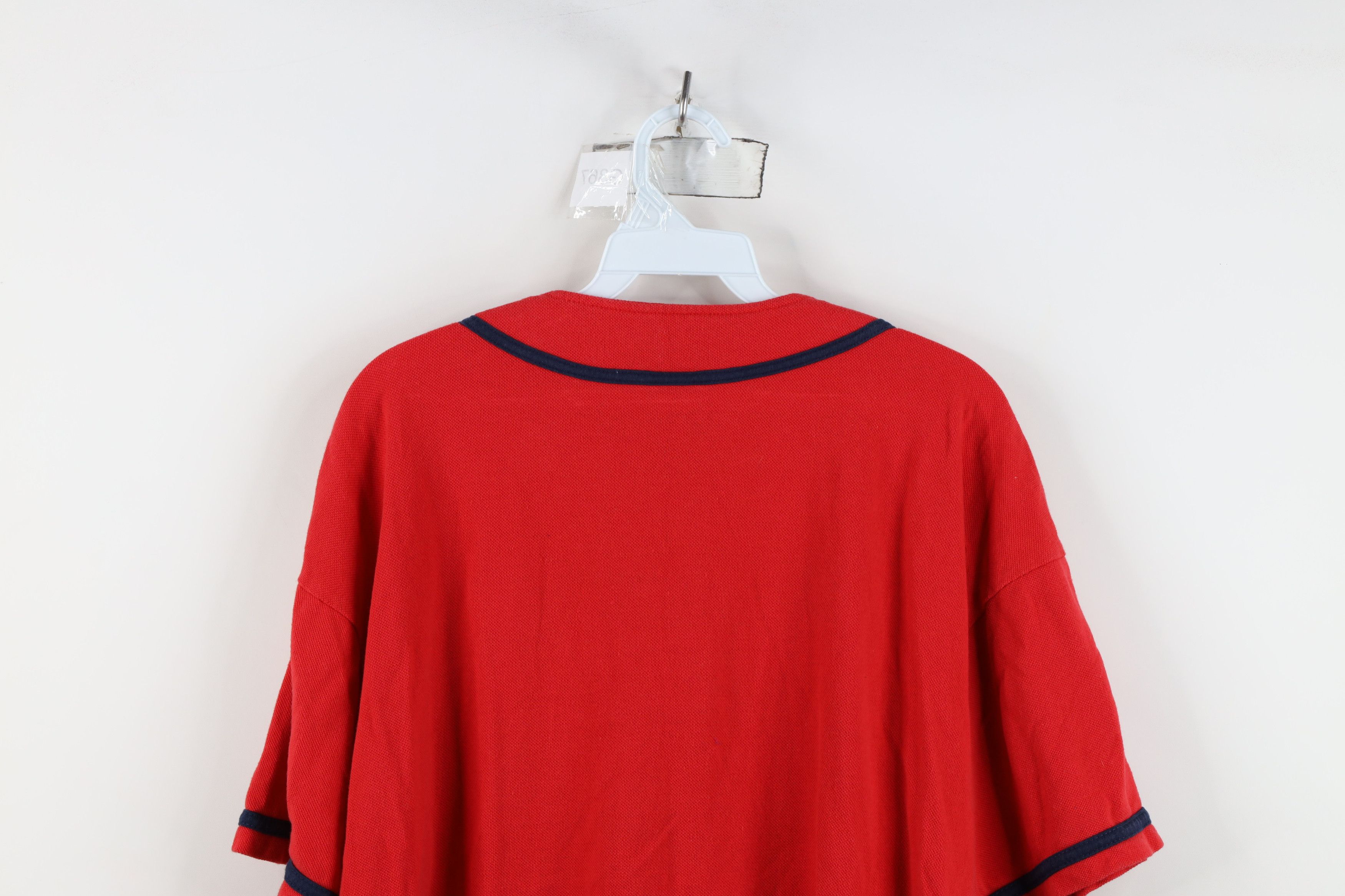 Vintage Vintage 90s Wahoo Cleveland Indians Baseball Jersey Red Size US L / EU 52-54 / 3 - 11 Thumbnail