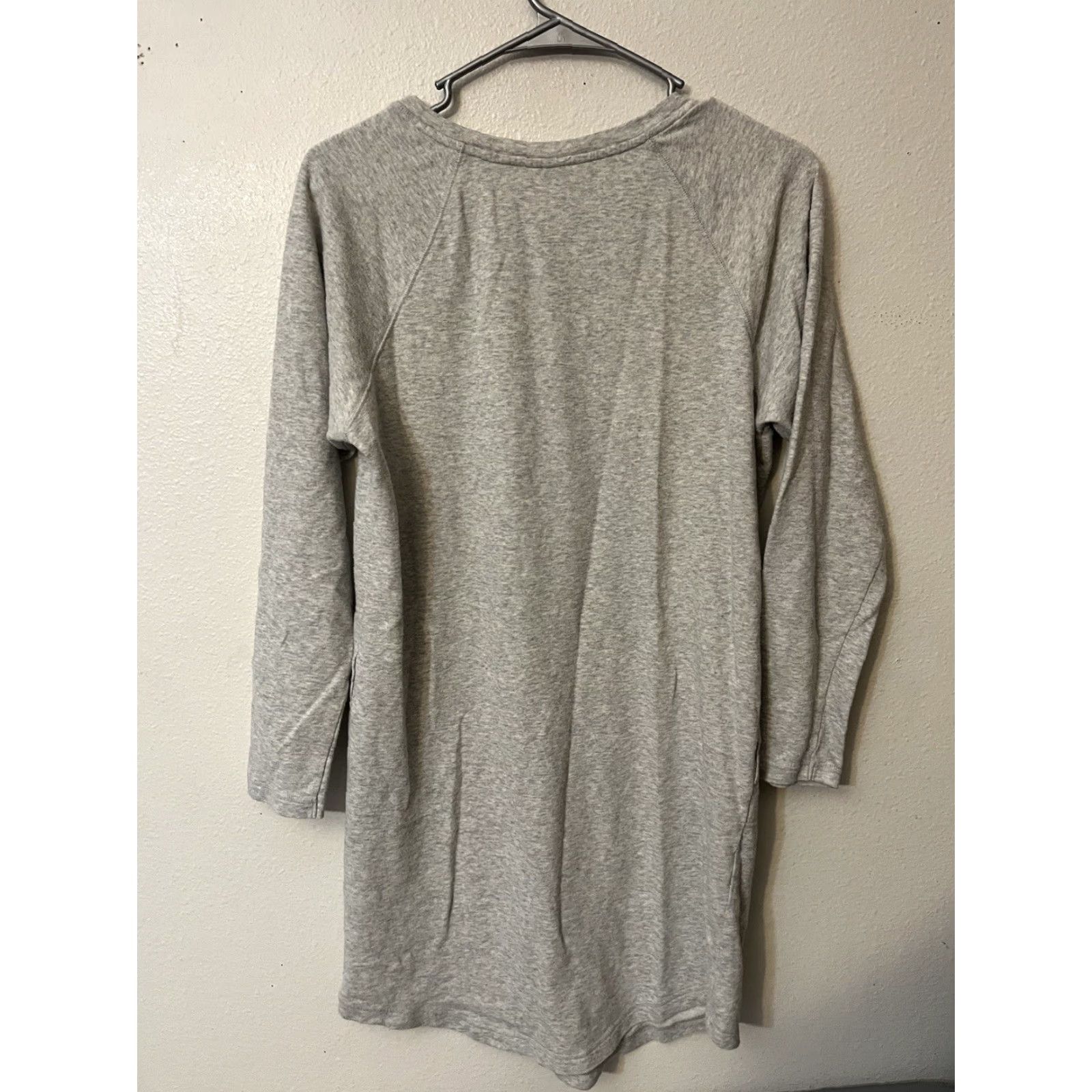 Uniqlo Uniqlo Mini Dress Shirt Uniqlo Gray Cotton Polyester Knit Short Dress Long Sleeve Pullover Crew Neck Casual Women M Size M / US 6-8 / IT 42-44 - 2 Thumbnail