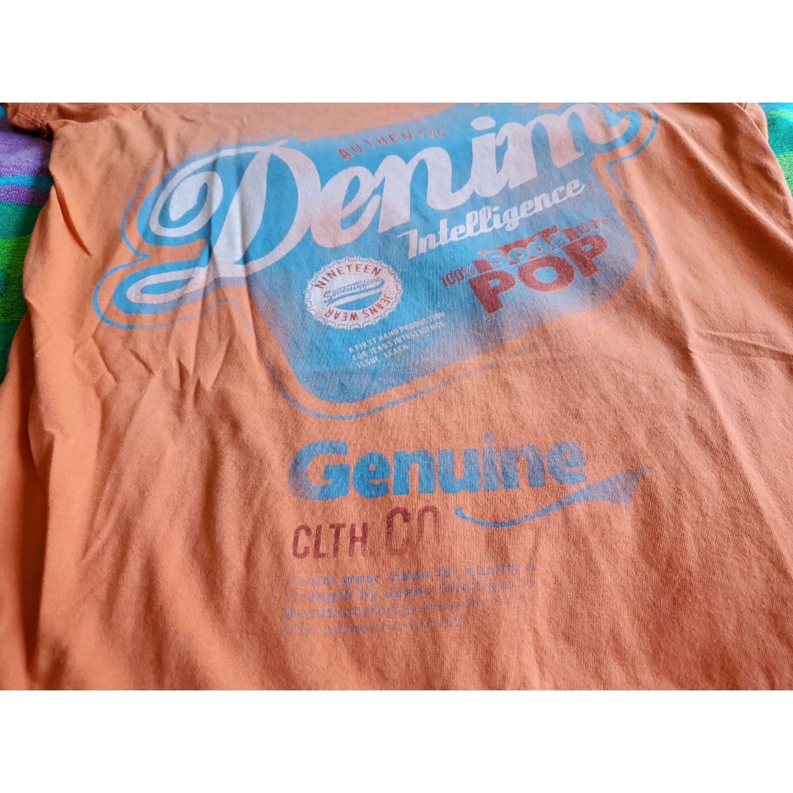 Jack & Jones JACK & JONES T-Shirt Women Crew Neck Orange Denim Cotton Blend Pop XS? No, Size S Size S / US 4 / IT 40 - 5 Thumbnail