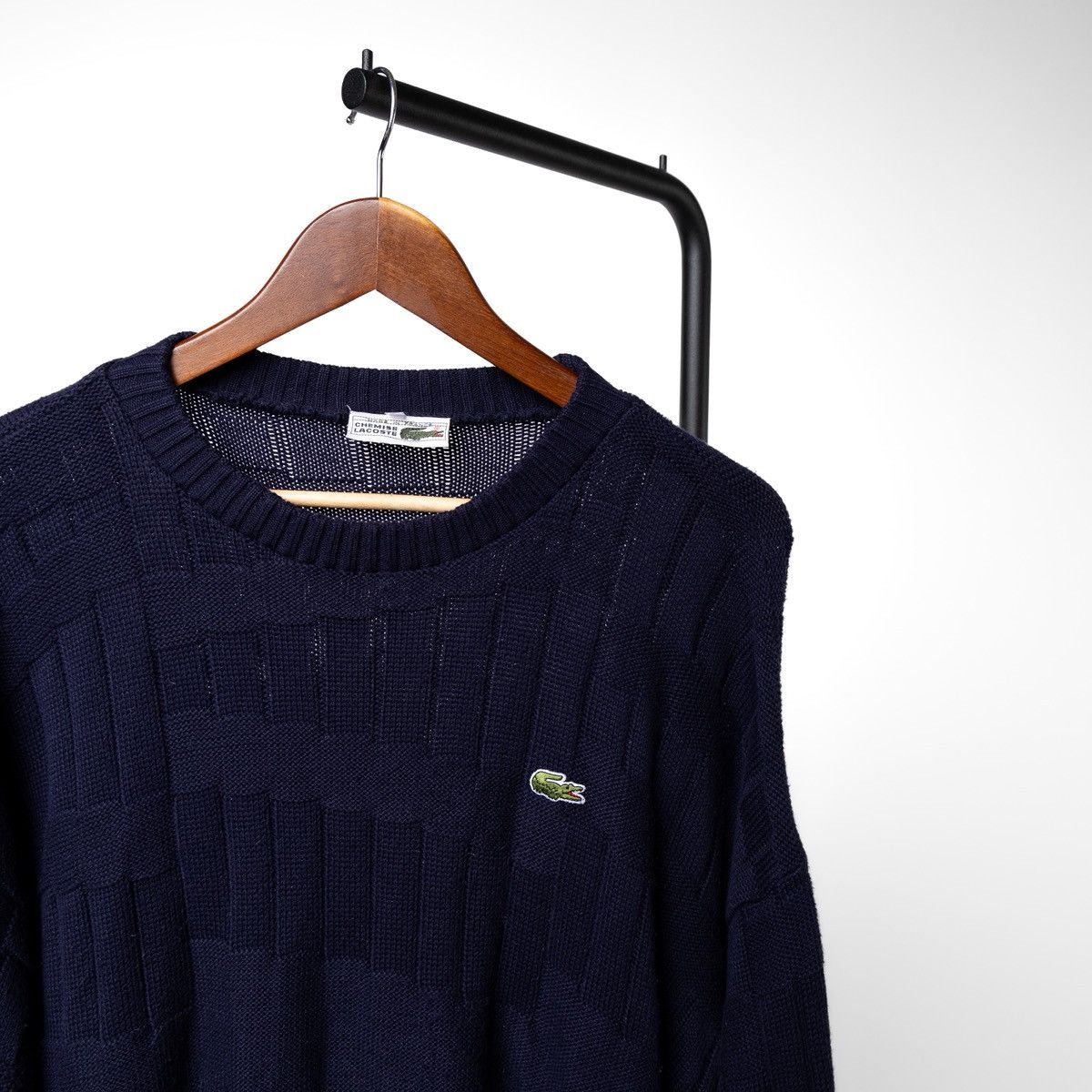 Lacoste Lacoste Vintage 90s Mens Blue Knit Sweater Crew Neck Jumper Size US L / EU 52-54 / 3 - 2 Thumbnail