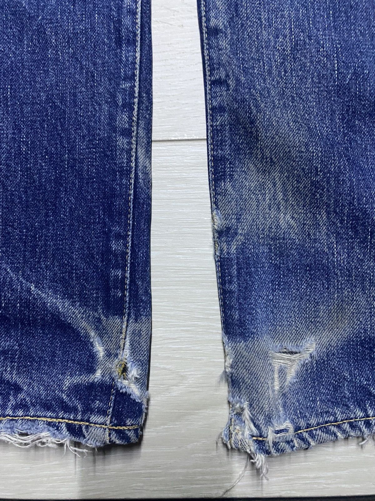 Japanese Brand Vintage Japanese Iron Hr Market Selvedge Crazy Distressed Size US 28 / EU 44 - 13 Thumbnail