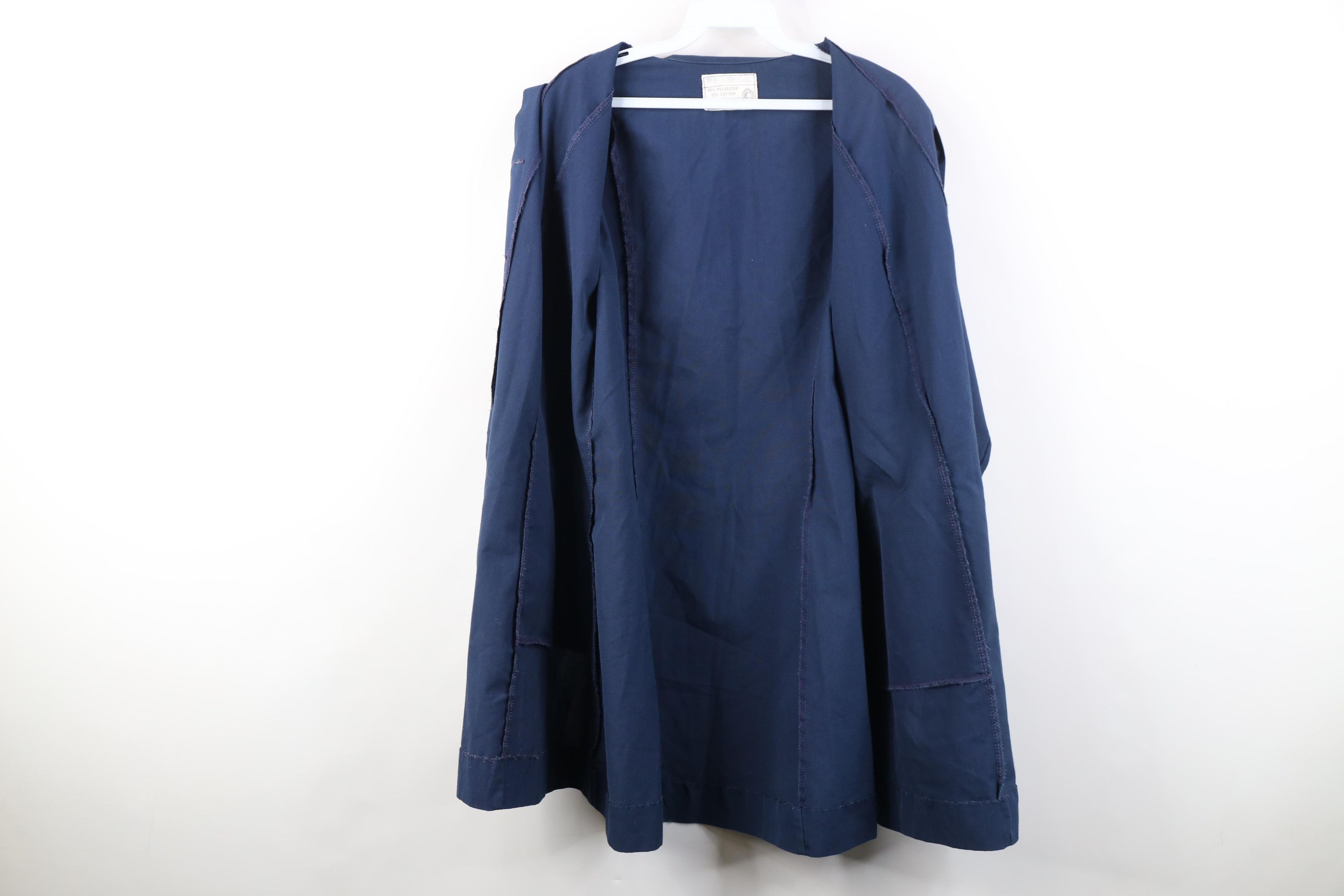 Vintage Vintage 60s Nurse Medical Button Lab Coat Jacket Blue USA Size M / US 6-8 / IT 42-44 - 9 Thumbnail