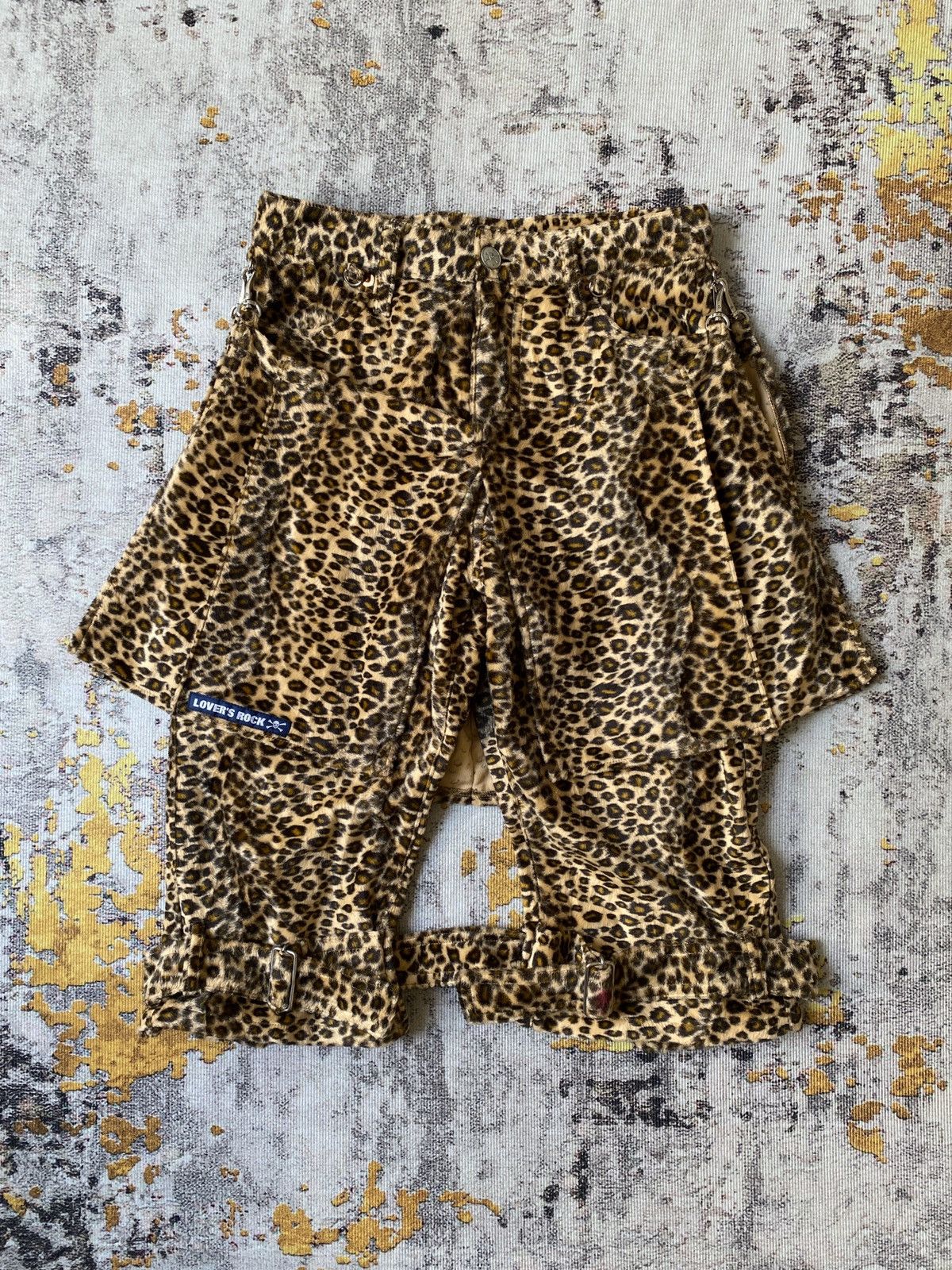 Japanese Brand Vintage Super Love’r Rock Japan Punk Velvet Leopard Bondage Size US 26 / EU 42 - 5 Thumbnail