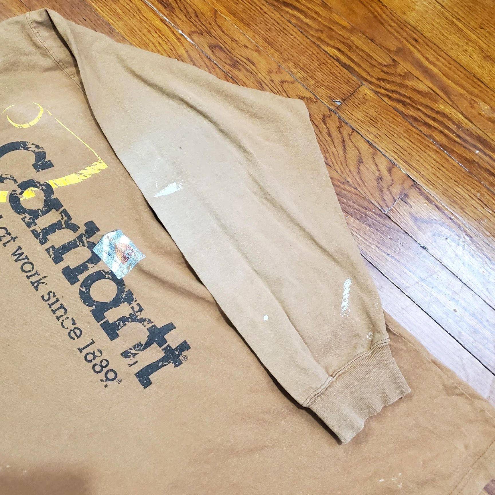 Carhartt Carhartt Shirt Mens 2XL Brown Long Sleeve Workwear Graphic Logo Tee Cotton Size US XXL / EU 58 / 5 - 3 Thumbnail